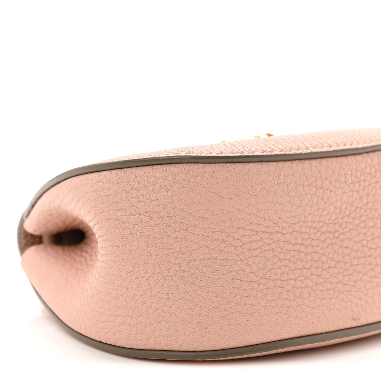 Grained Lambskin Nano Drew Shoulder Bag Cement Pink - Image 8