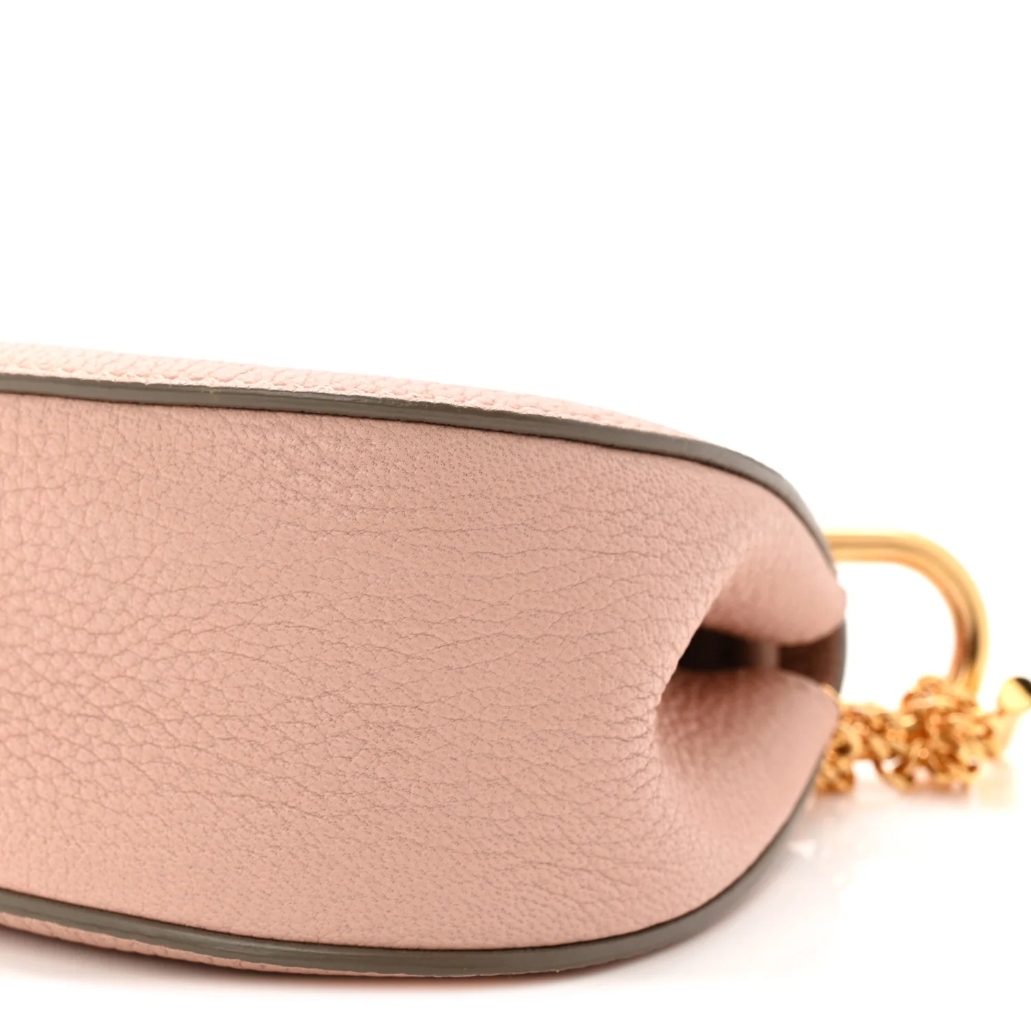 Grained Lambskin Nano Drew Shoulder Bag Cement Pink - Image 9