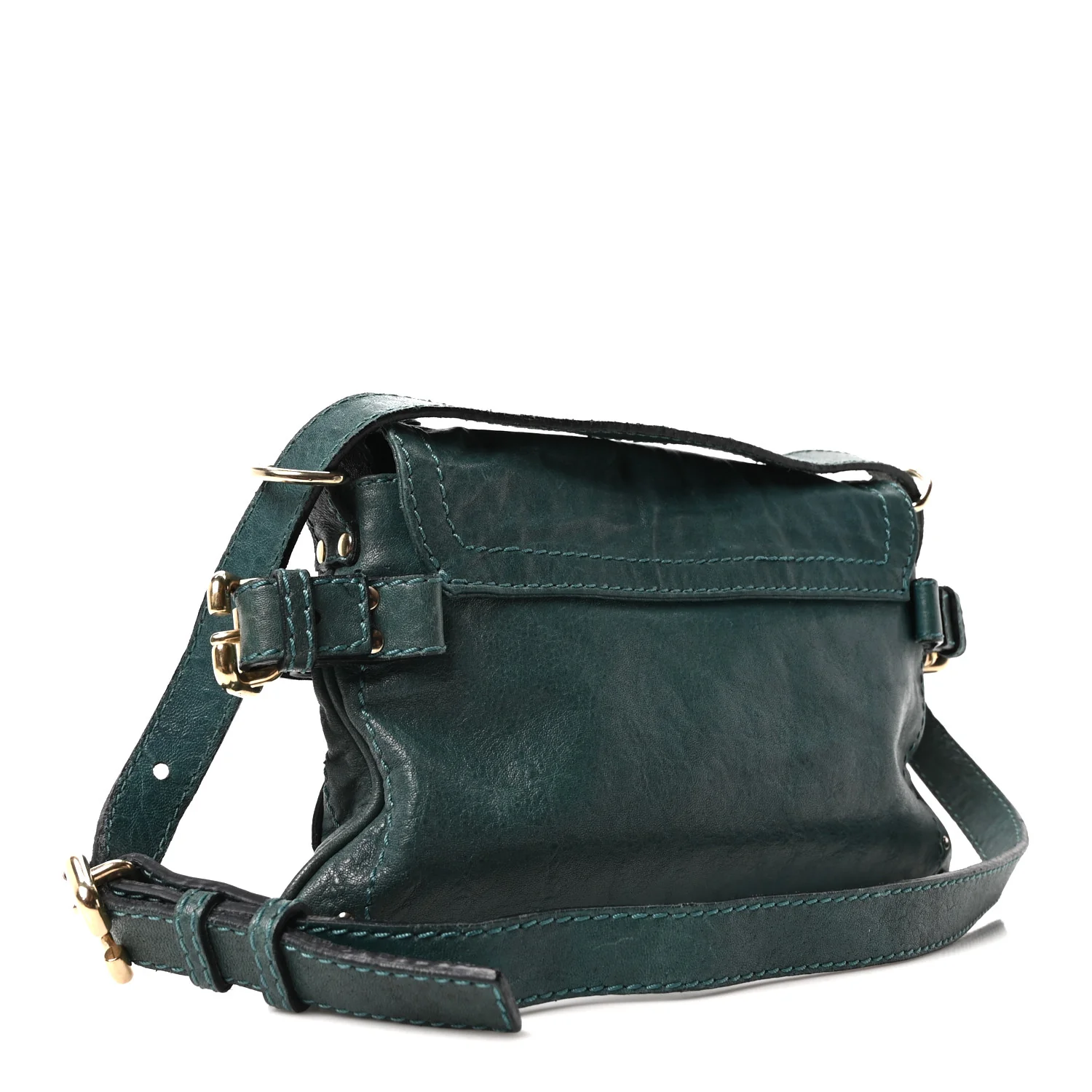 Lambskin Small Paddington Capsule Satchel Aqua Fresh - Image 3