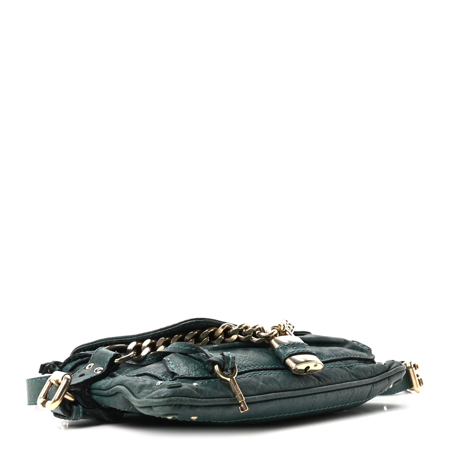 Lambskin Small Paddington Capsule Satchel Aqua Fresh - Image 4