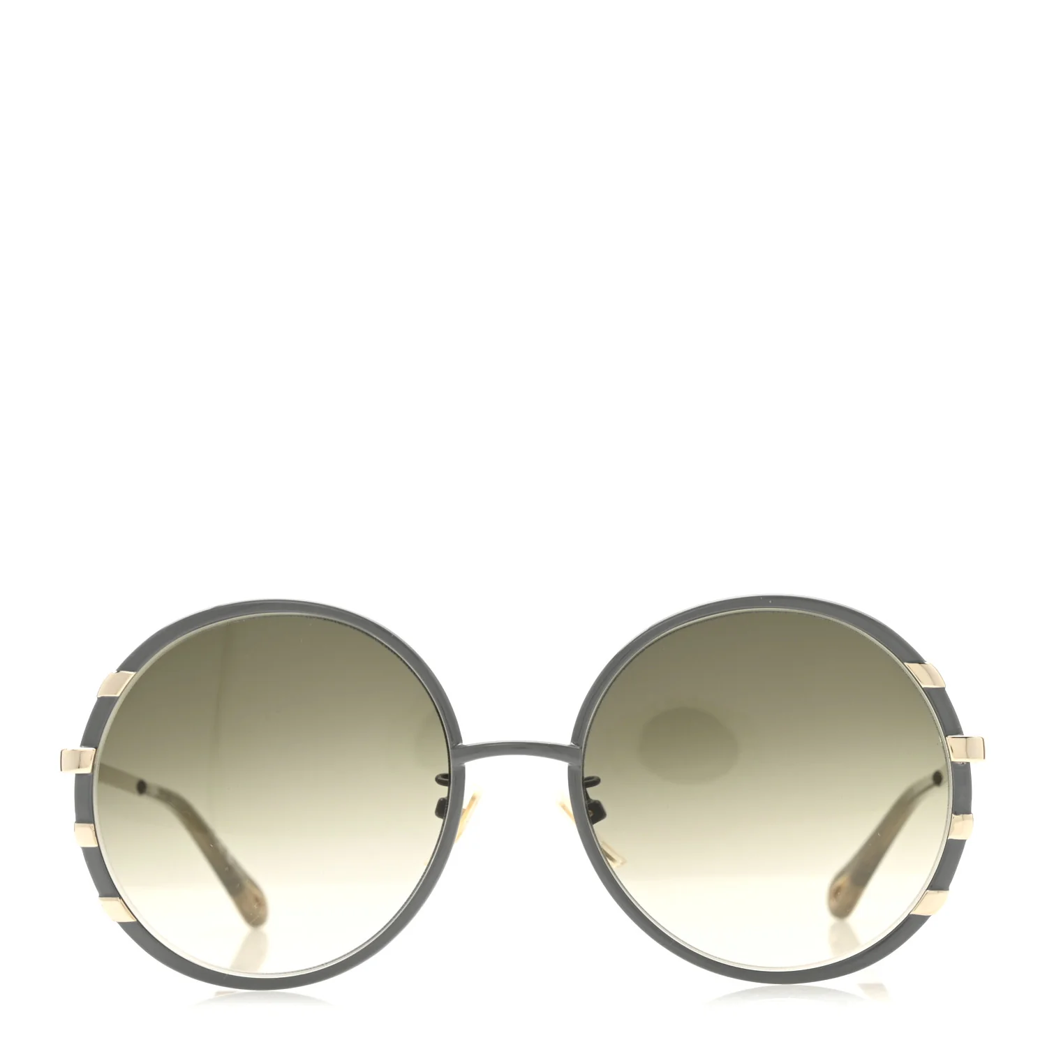 Metal Round Sunglasses CH0114S Blue Gold - Image 2