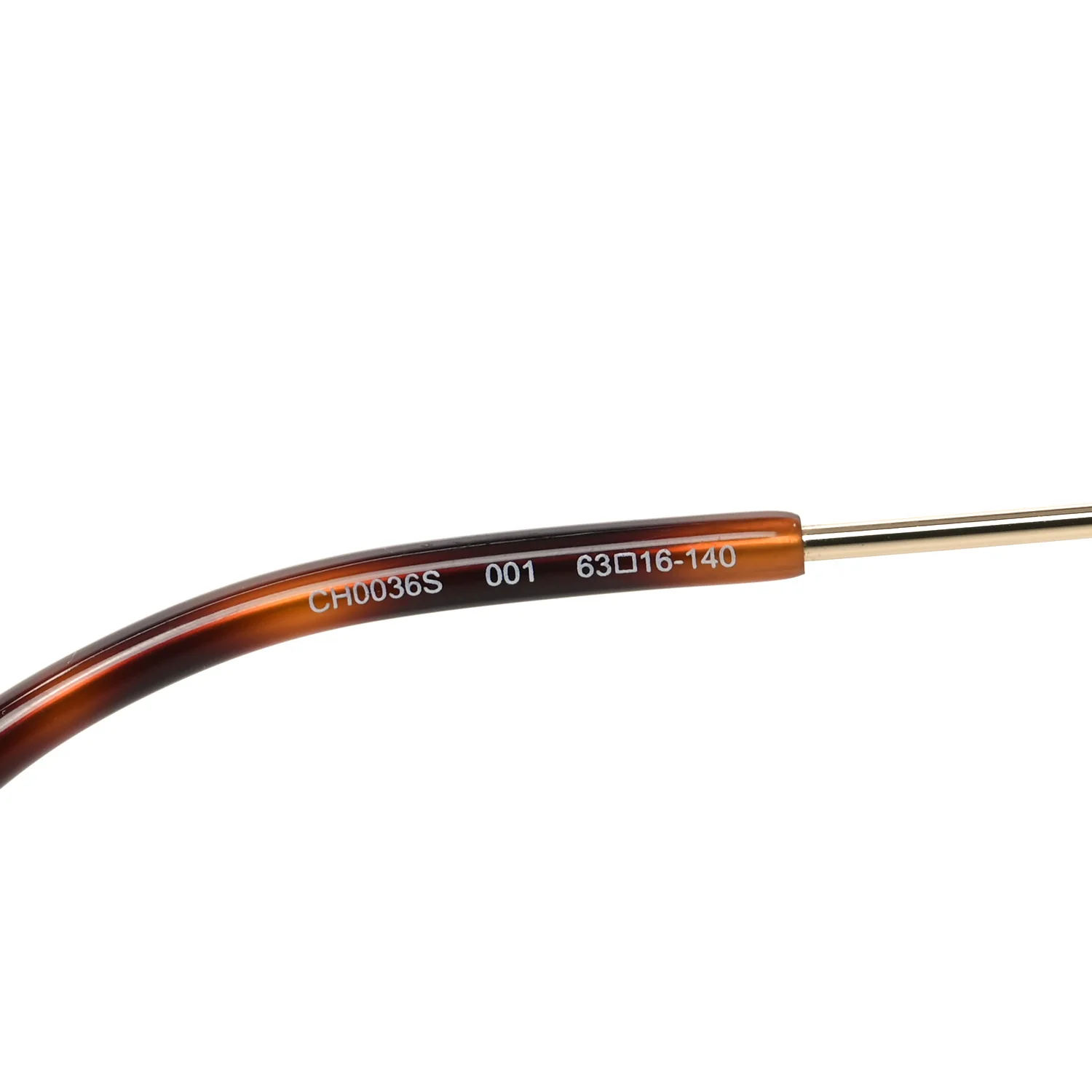 Oversized Round Novelty Sunglasses CH0036S Gold Havana - Image 7