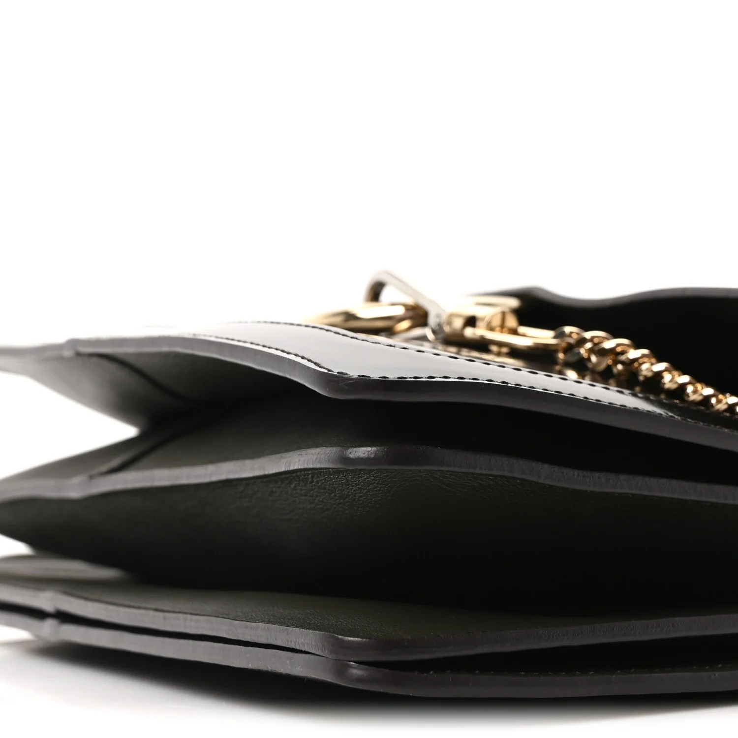 Patent Medium Faye Shoulder Bag Deep Forest - Image 10