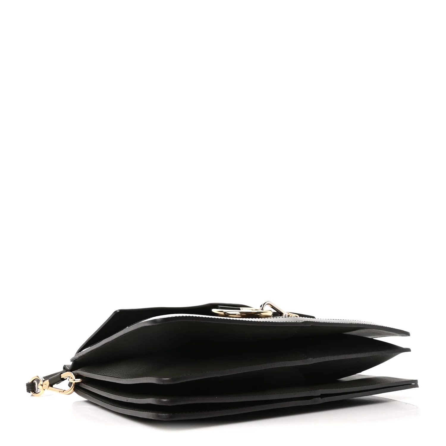 Patent Medium Faye Shoulder Bag Deep Forest - Image 4