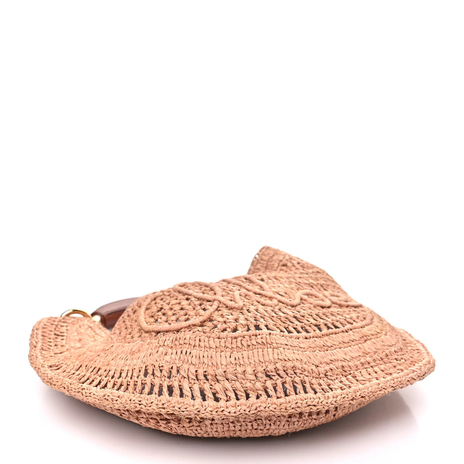 Raffia Calfskin Summer Banana Hobo Summery Beige - Image 4