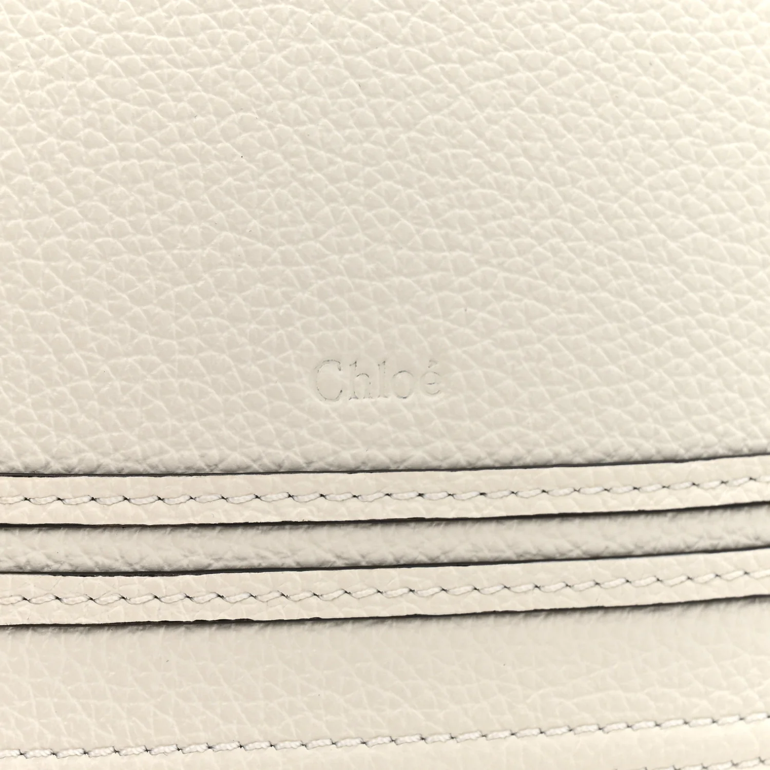 Raffia Grain Calfskin Medium Marcie Basket White - Image 6