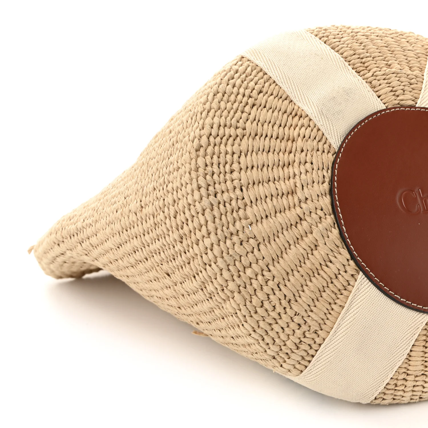 Raffia Large Woody Tote White - Image 8