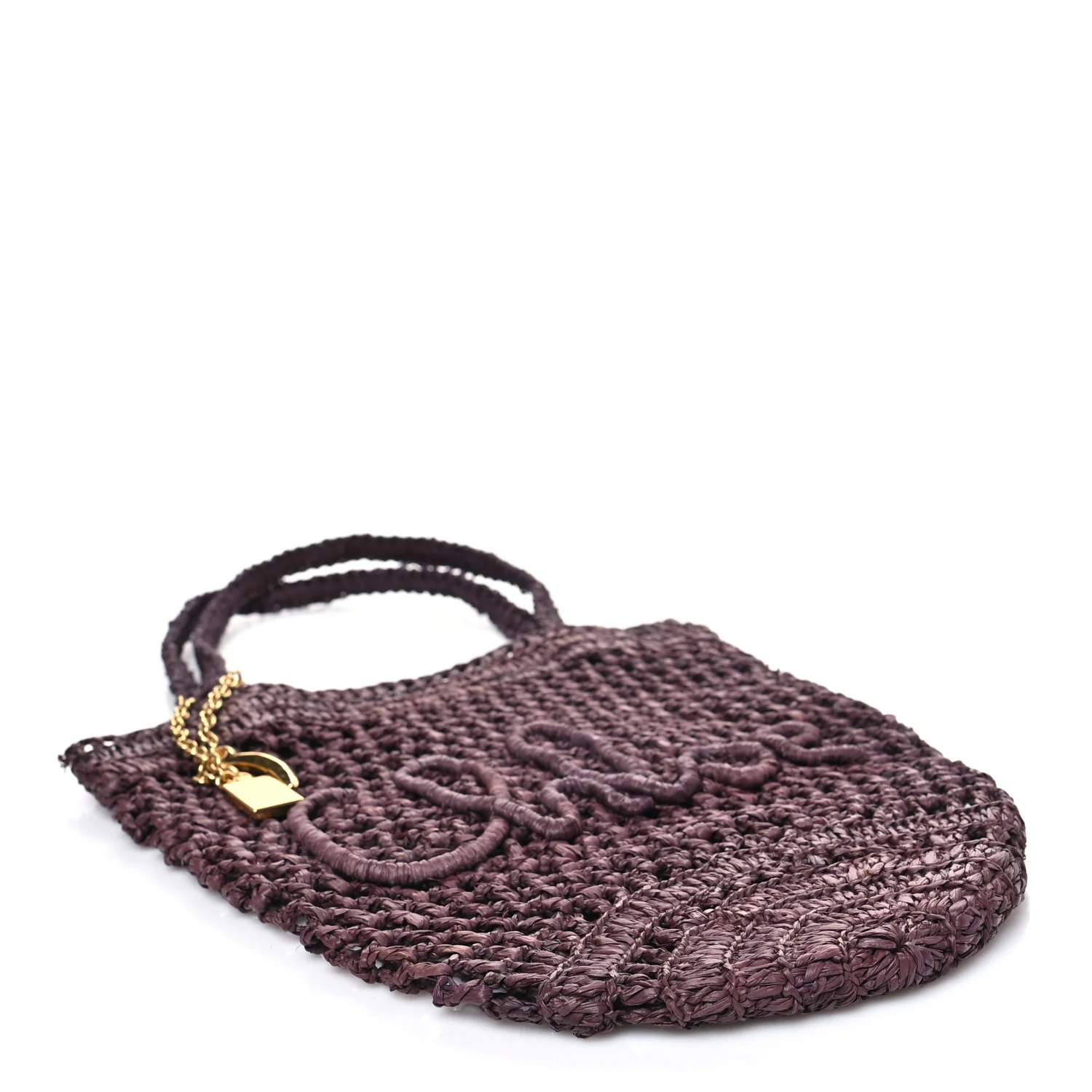 Raffia Small Summer Banana Tote Kohl Brown - Image 4