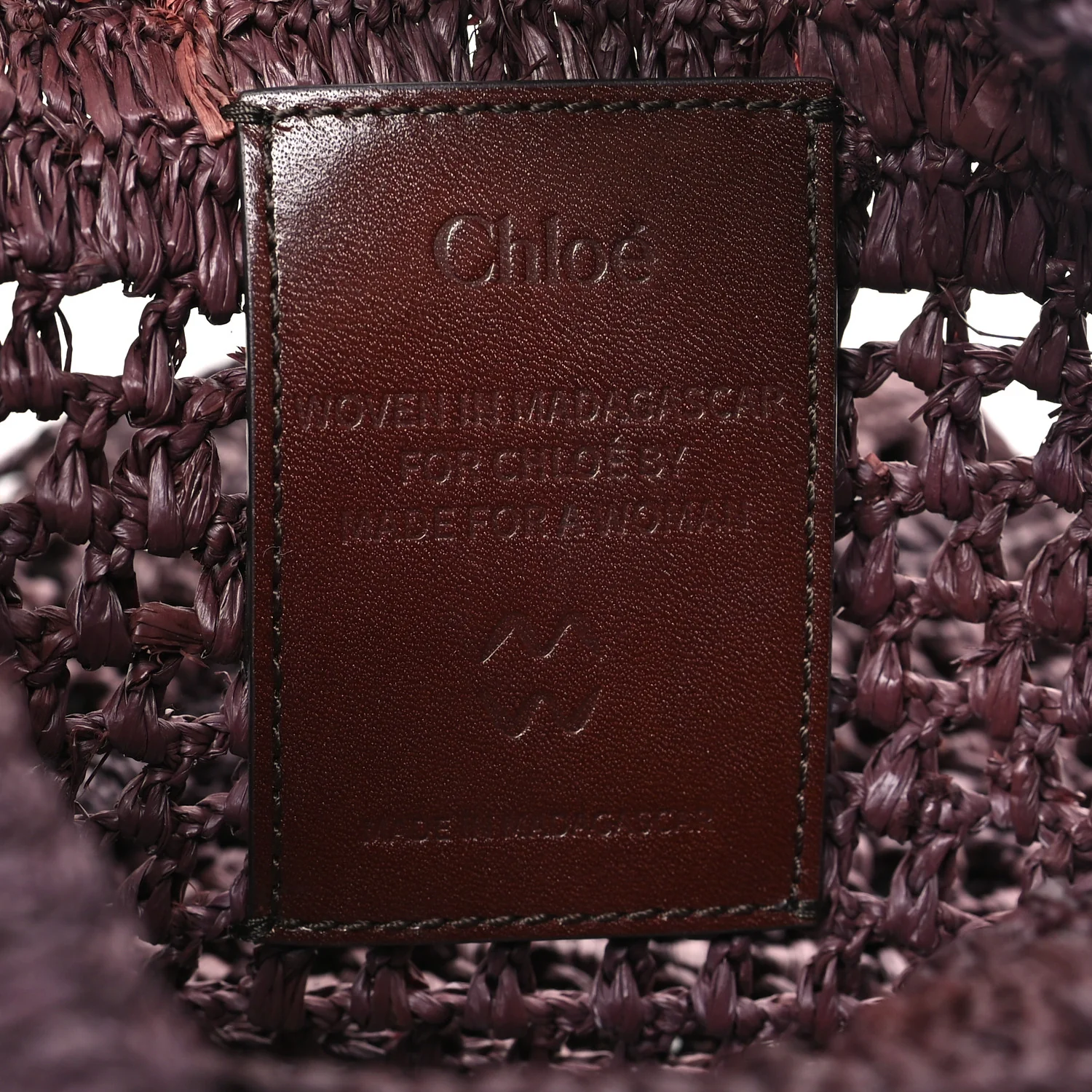 Raffia Small Summer Banana Tote Kohl Brown - Image 6