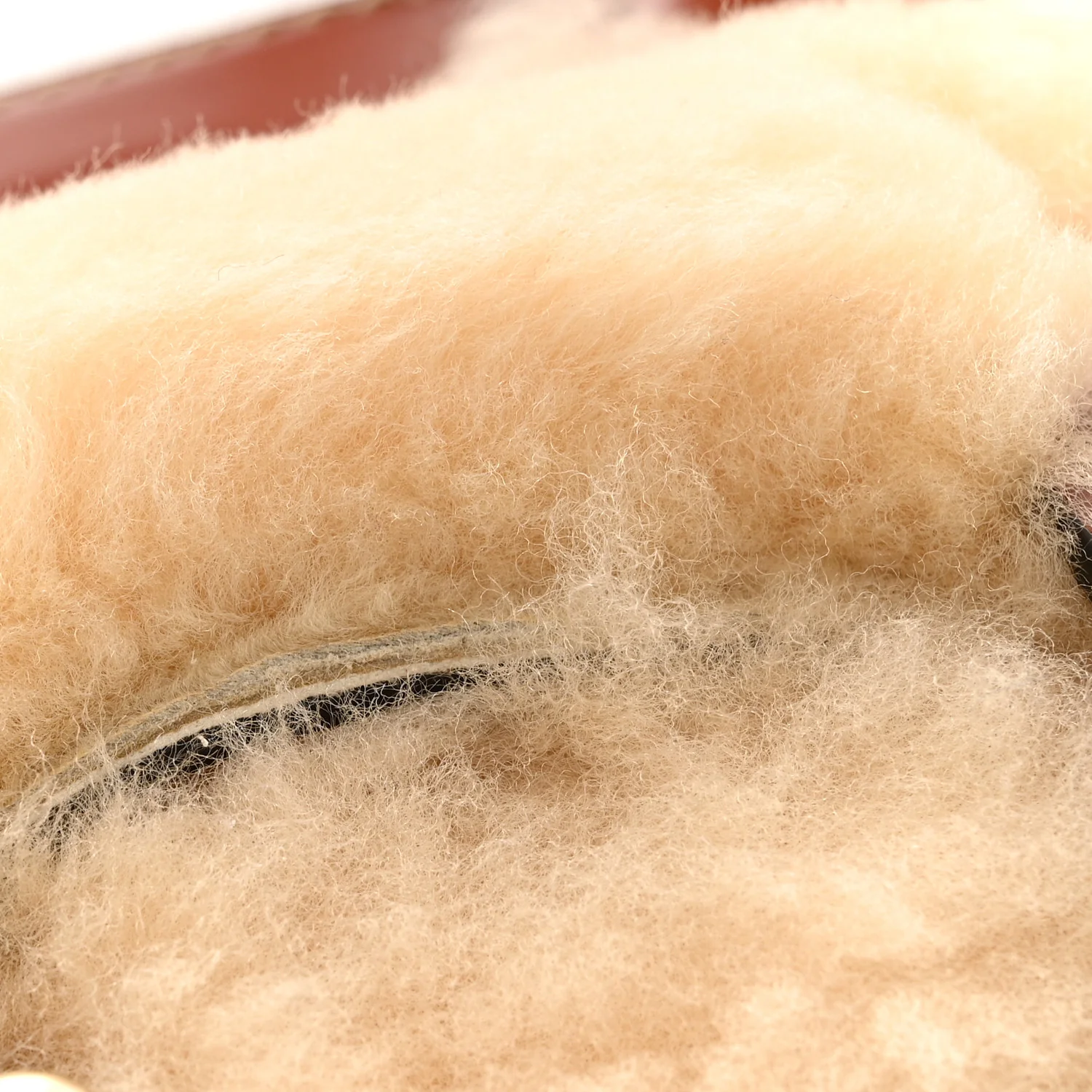 Shearling Vegetable Tanned Calfskin Mini Edith Sepia Brown - Image 12