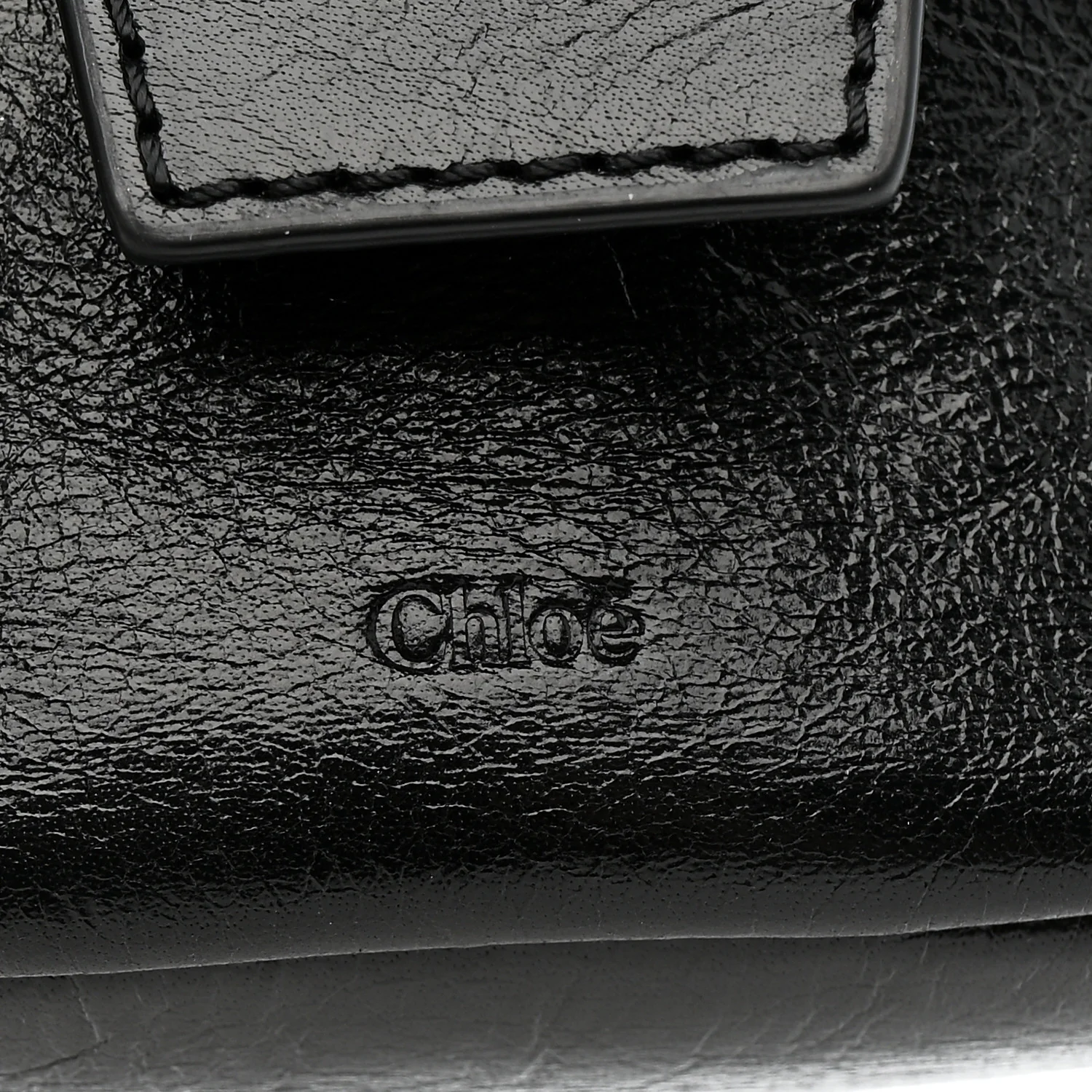 Shiny Calfskin Camera Crossbody Black - Image 9