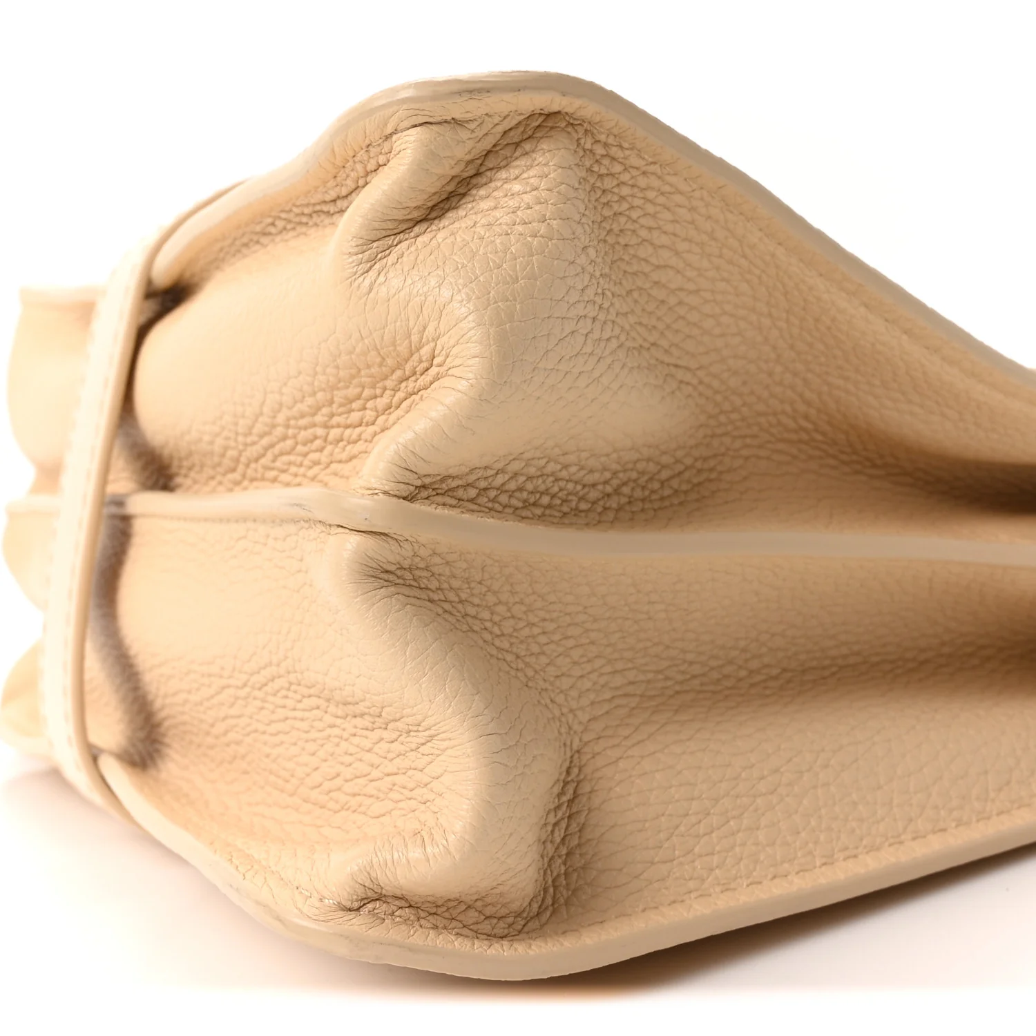 Shiny Grained Calfskin Medium Aby Day Shoulder Bag Blondie Beige - Image 10