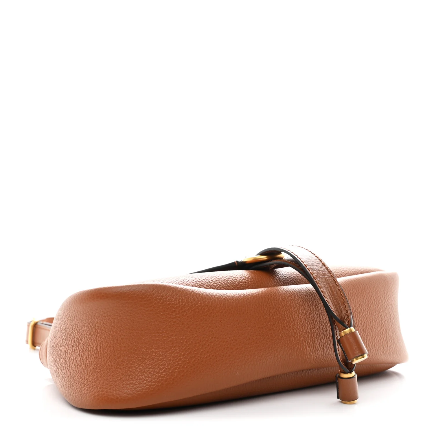 Shiny Grained Calfskin Small Marcie Clutch Tan - Image 4