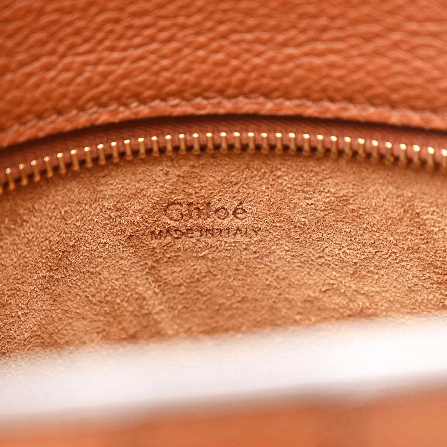Shiny Grained Calfskin Small Marcie Clutch Tan - Image 6