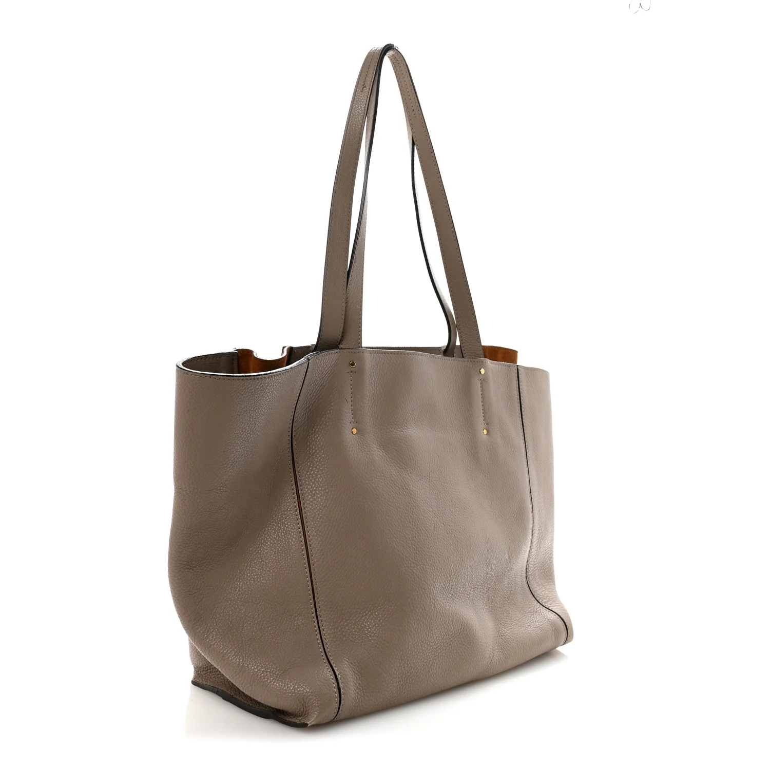 Smooth Calfskin Medium Milo Shopping Tote Motty Grey - Image 3