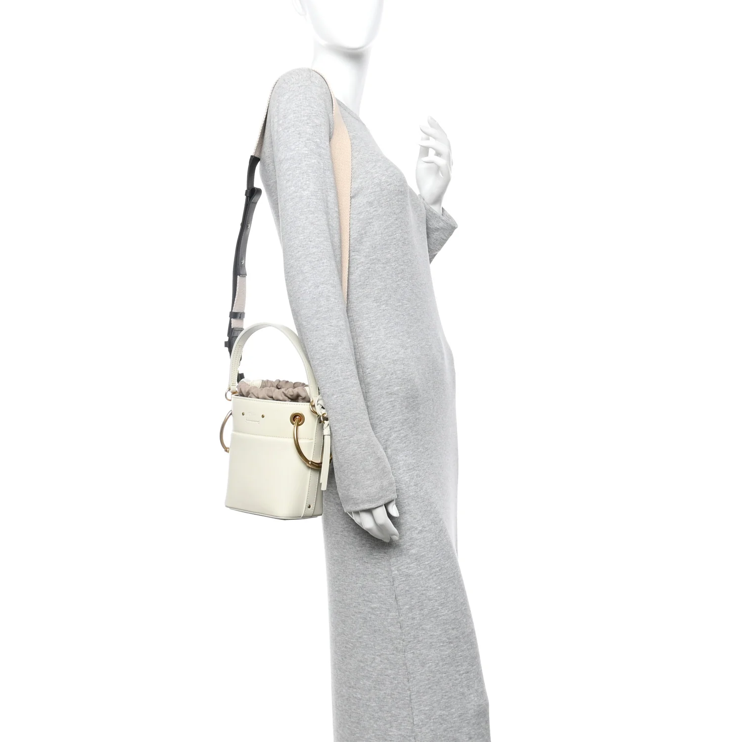 Smooth Calfskin Mini Roy Bucket Bag Natural White - Image 2