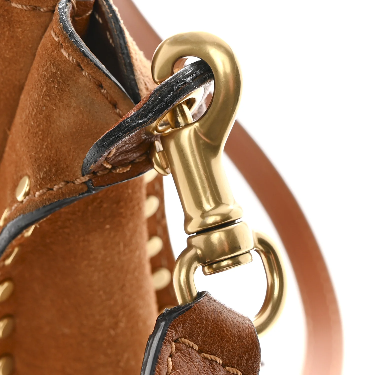 Suede Calfskin Braided Medium Marcie Satchel Caramel - Image 14