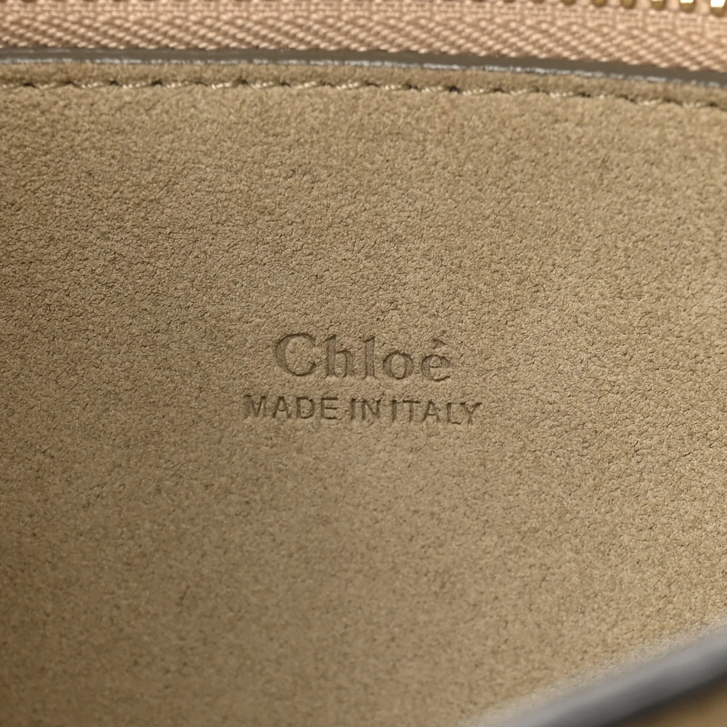 Suede Calfskin Medium Faye Shoulder Bag Caramel - Image 6