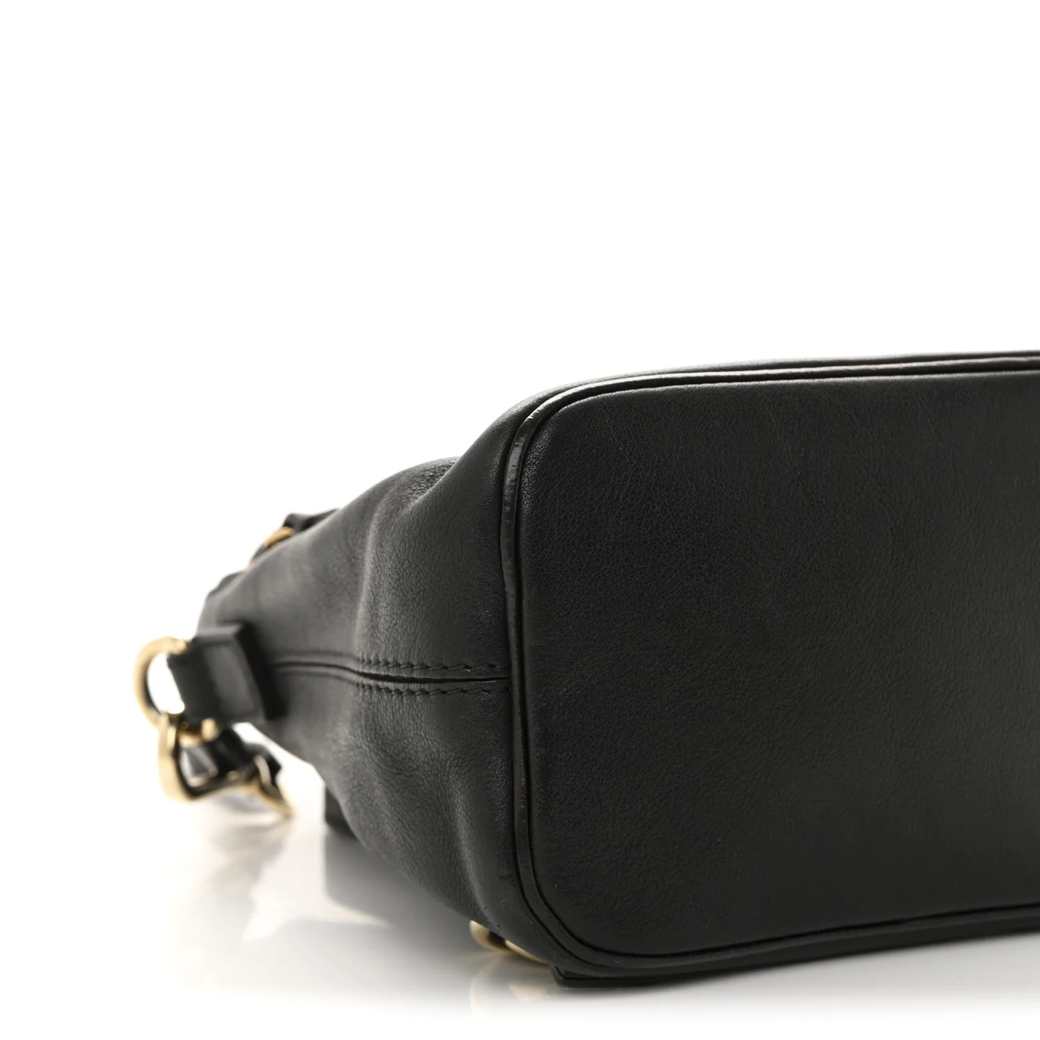 Suede Calfskin Mini Faye Backpack Black - Image 9