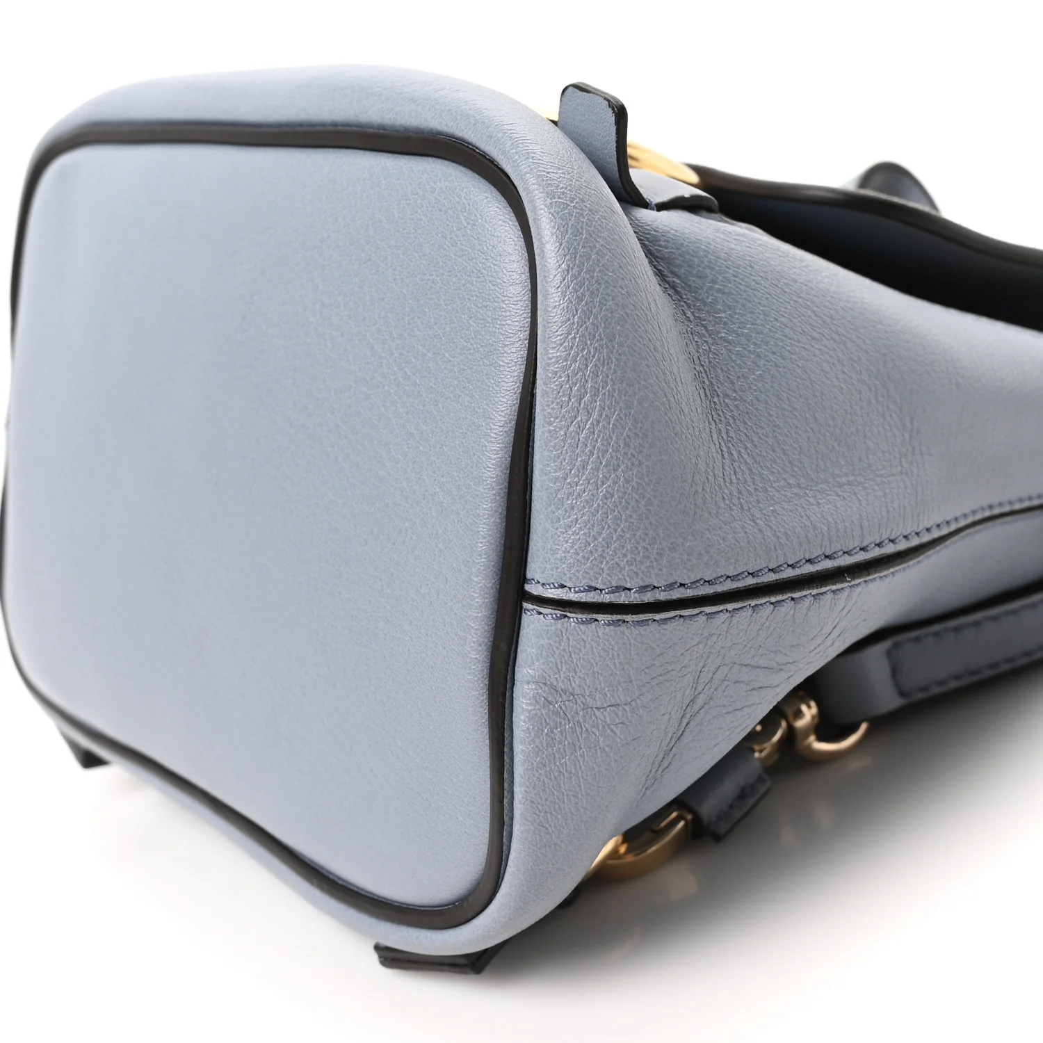 Suede Calfskin Mini Faye Backpack Cloudy Blue - Image 10