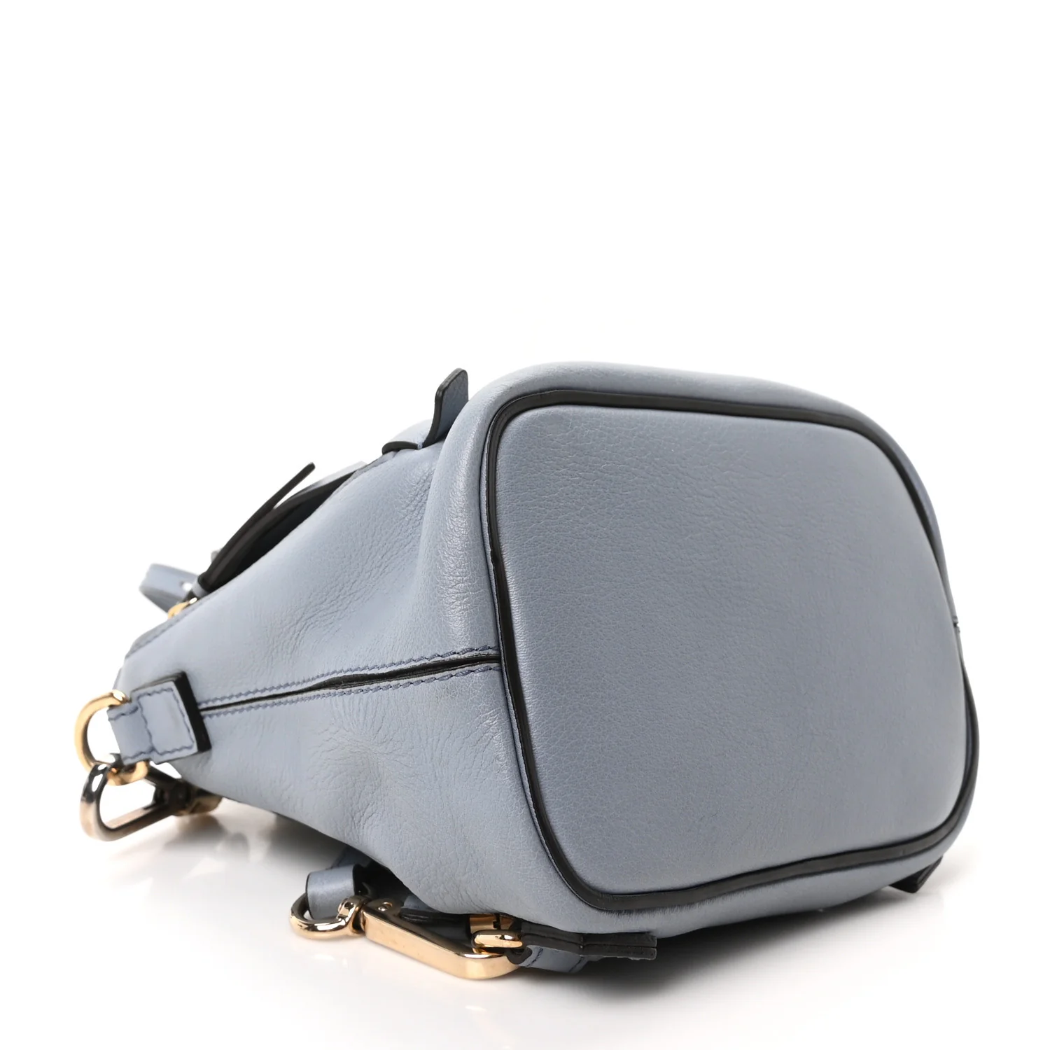 Suede Calfskin Mini Faye Backpack Cloudy Blue - Image 4