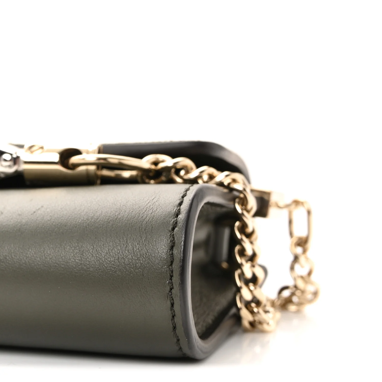 Suede Calfskin Mini Faye Shoulder Bag Deep Forest - Image 10