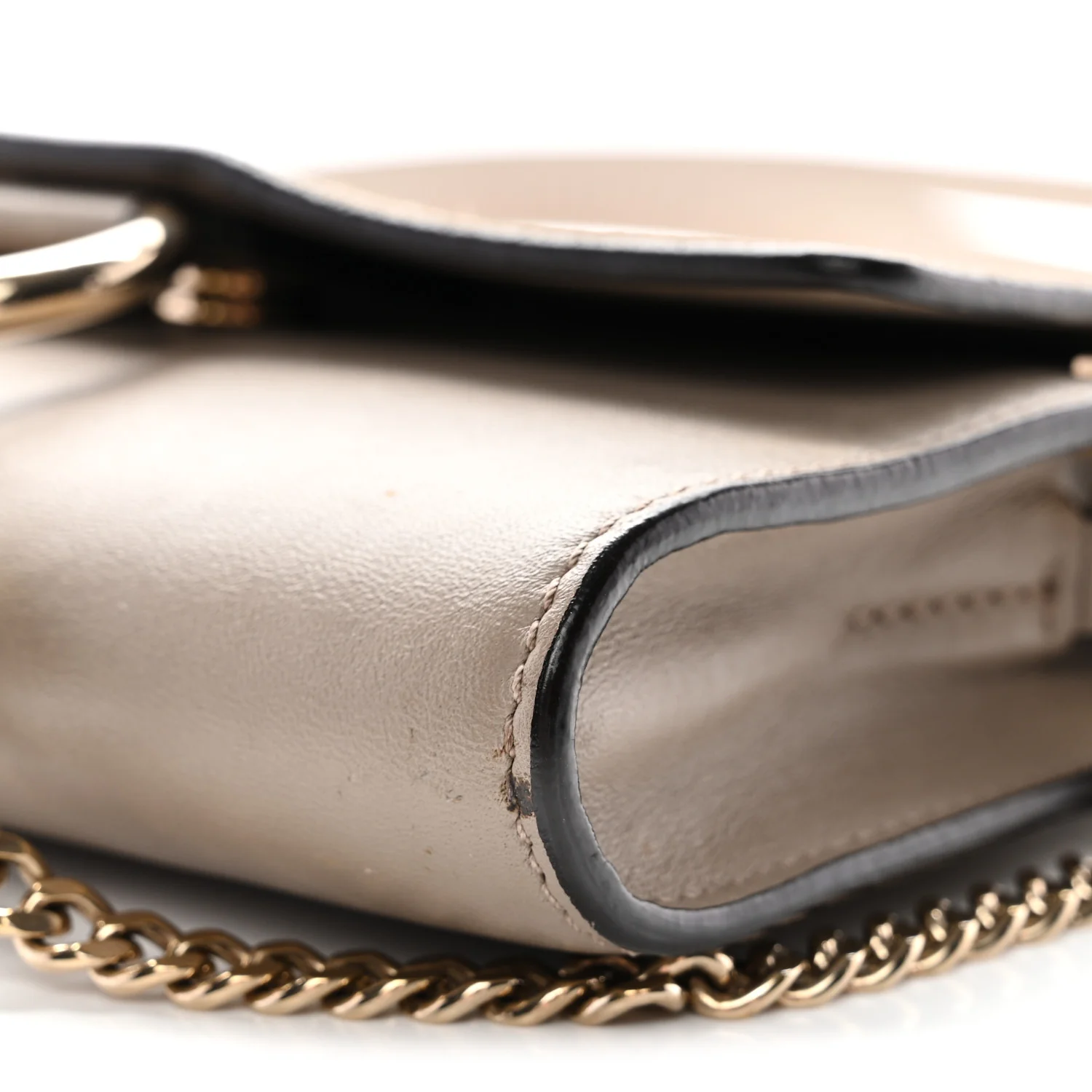Suede Calfskin Mini Faye Shoulder Bag Motty Grey - Image 10