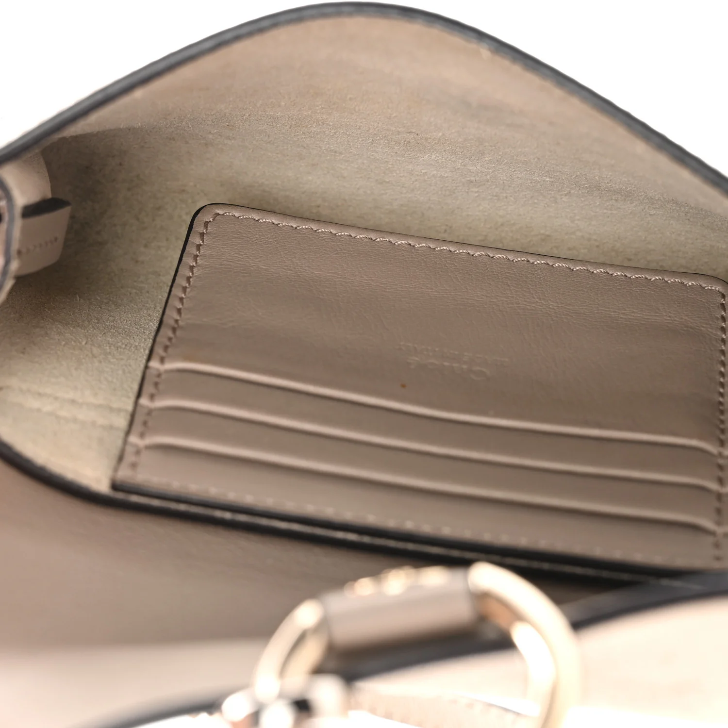 Suede Calfskin Mini Faye Shoulder Bag Motty Grey - Image 5