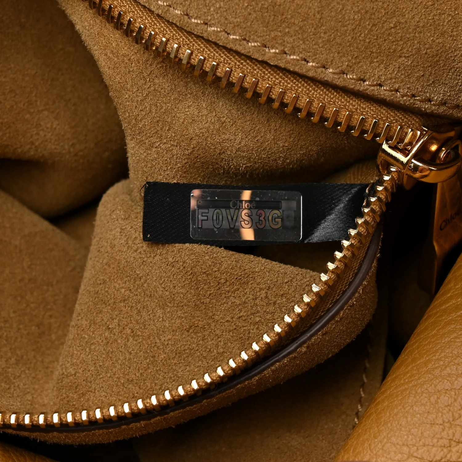 Suede Calfskin Small Marcie Hobo Bag Gold Khaki - Image 7