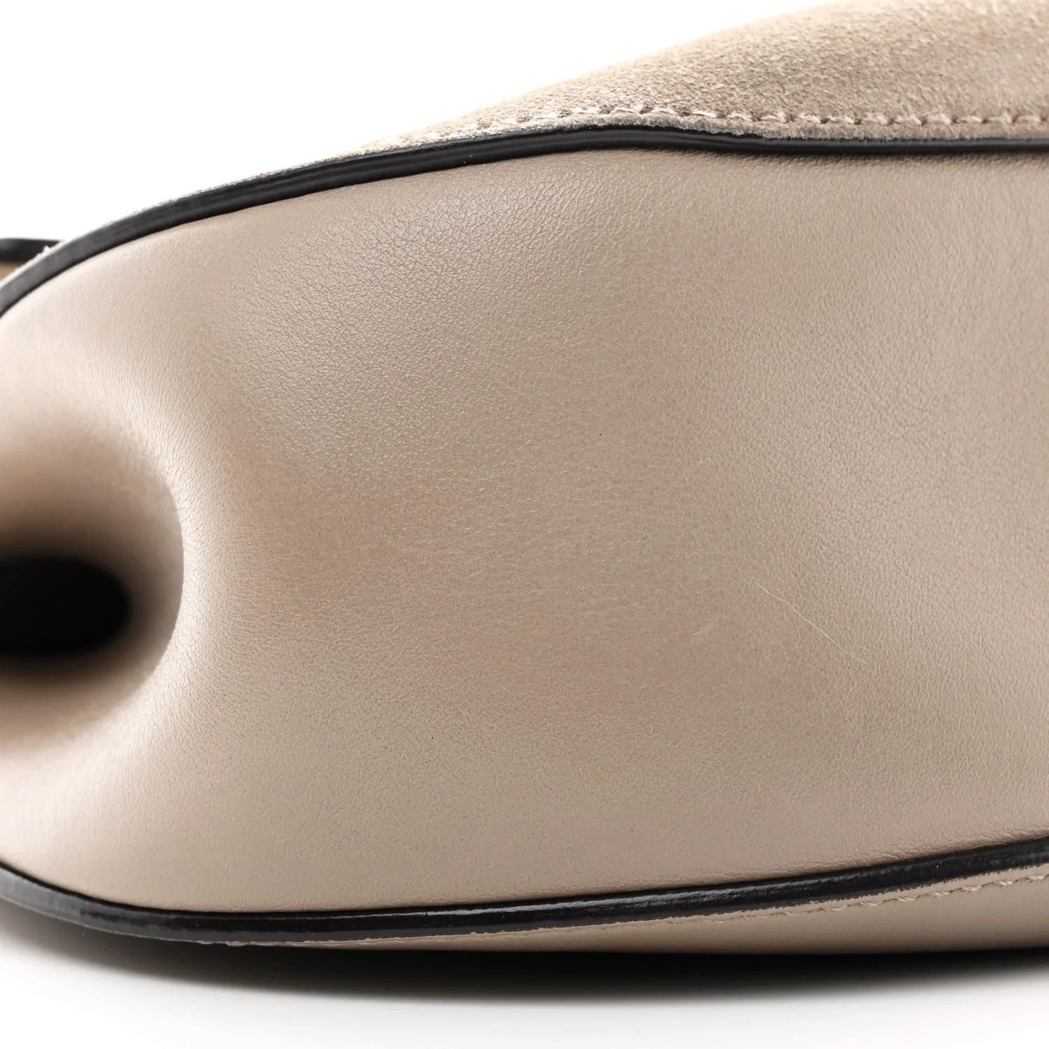 Suede Smooth Calfskin Drew Shoulder Bag Motty Grey - Image 9