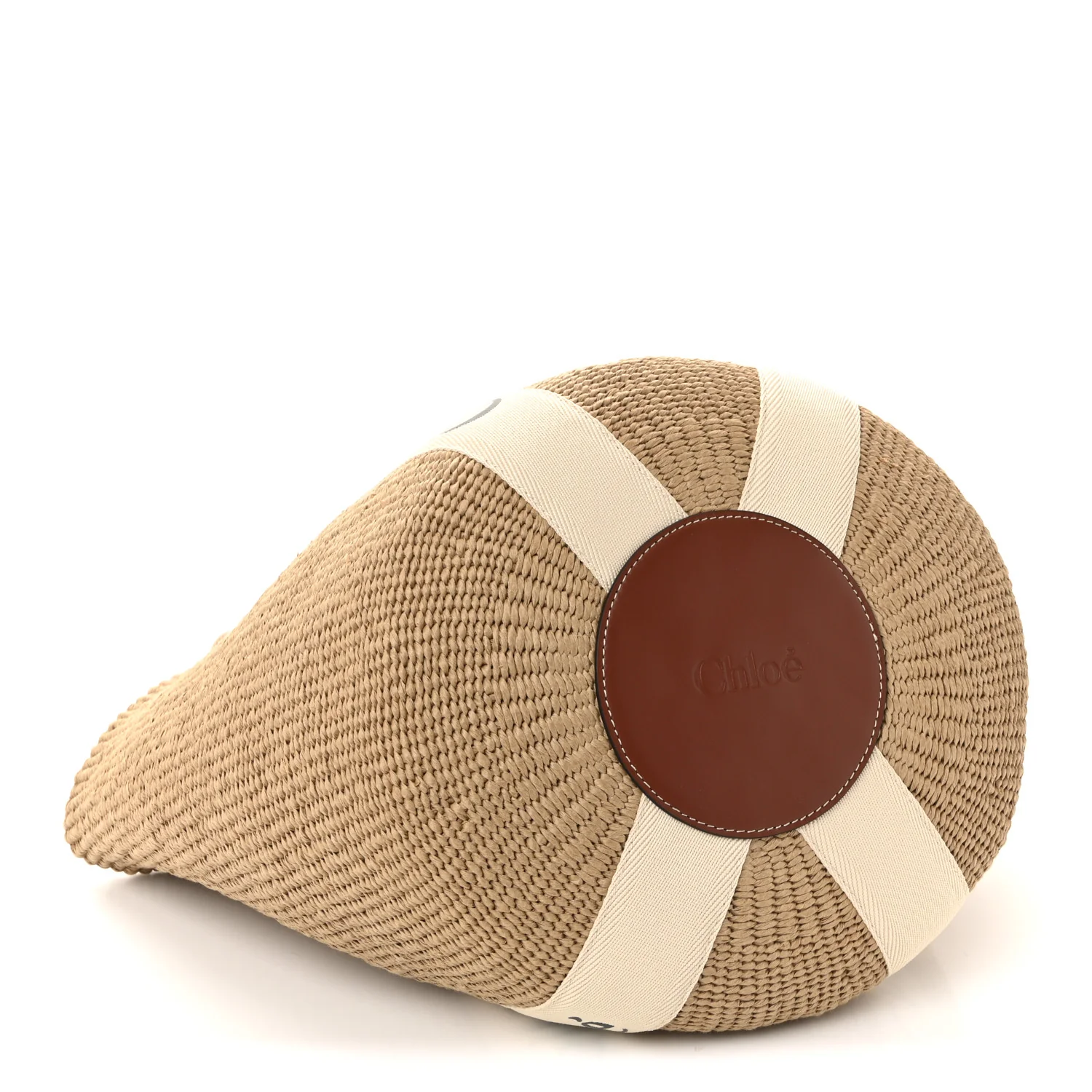 X MIFUKO Raffia Large Woody Basket Bag White - Image 4