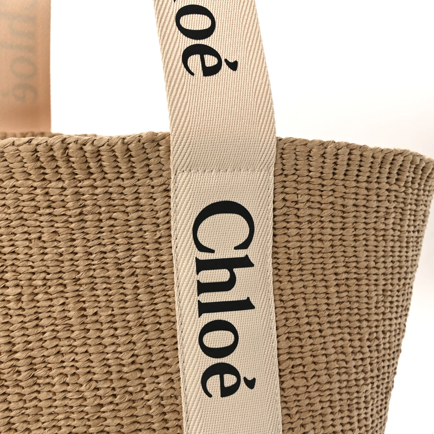 X MIFUKO Raffia Large Woody Basket Bag White - Image 7