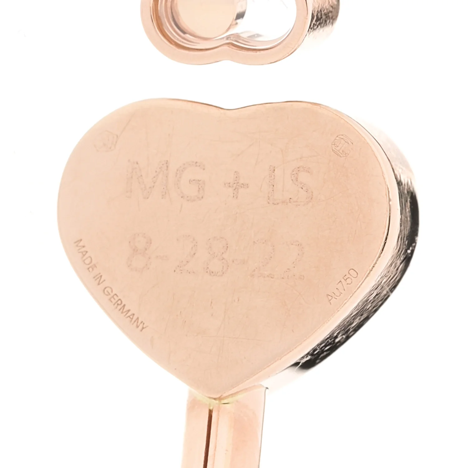 18K Rose Gold Diamond Happy Hearts Pave Bangle Bracelet - Image 3
