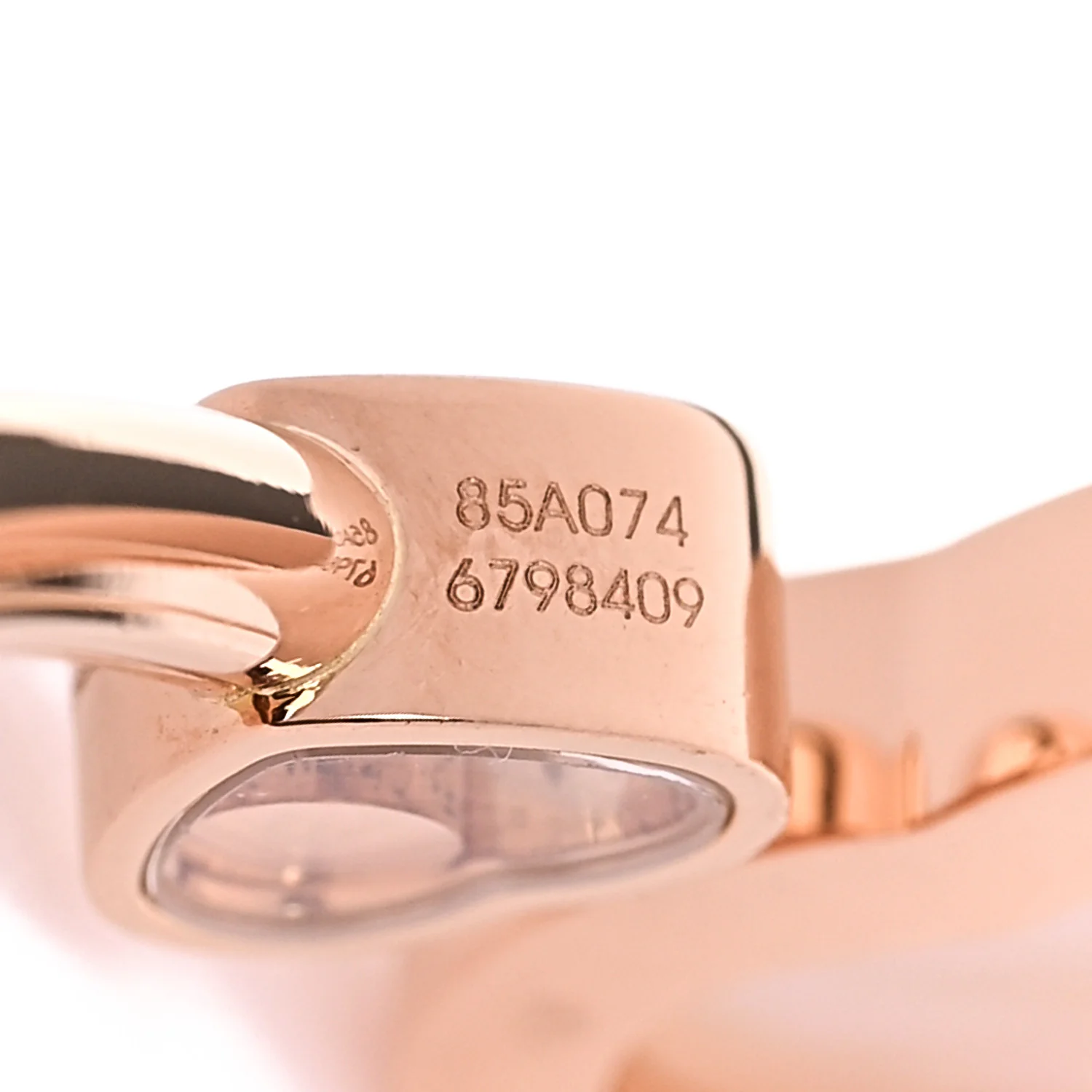 18K Rose Gold Diamond Mother of Pearl Pave Happy Hearts Bangle Bracelet - Image 6