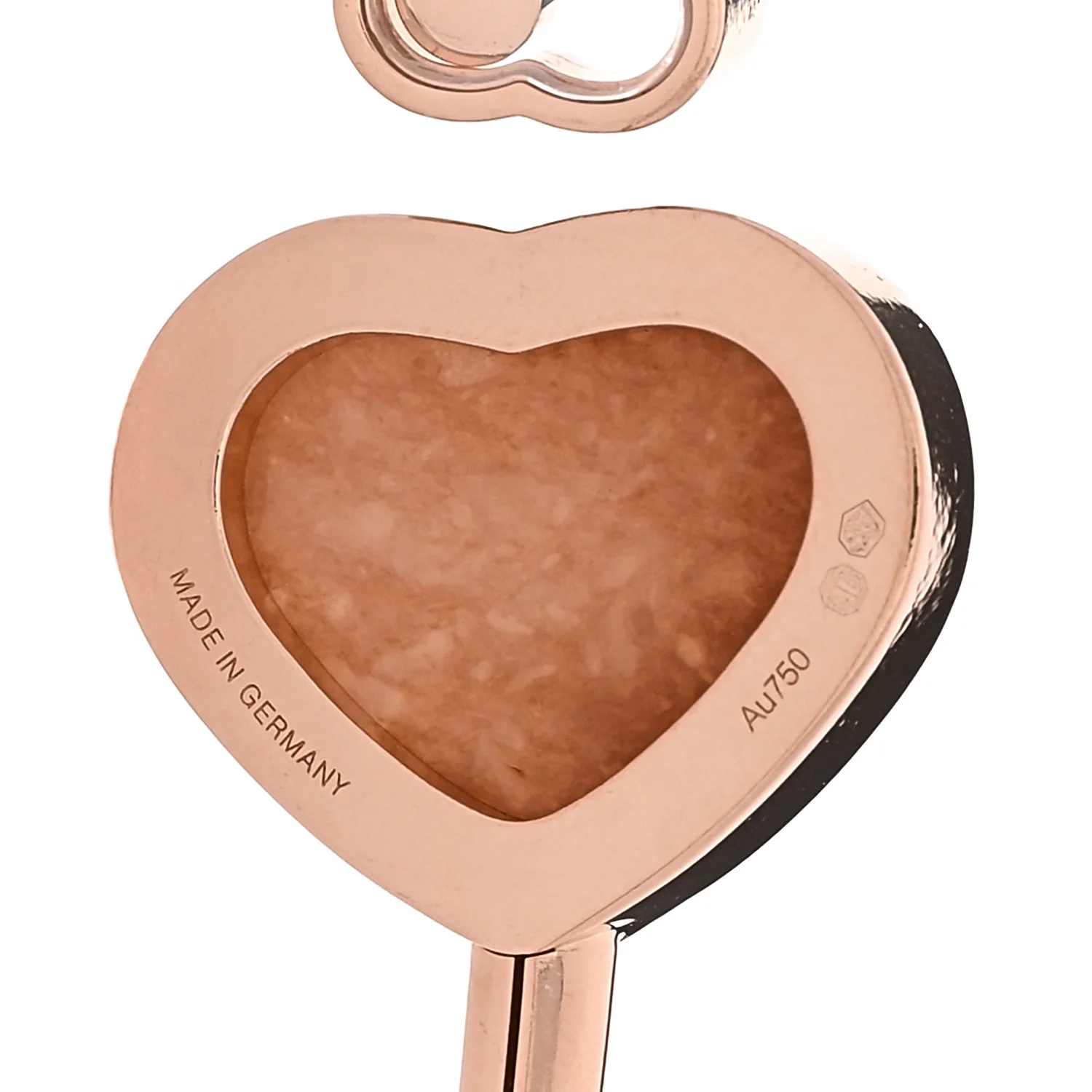 18K Rose Gold Diamond Pink Opal Happy Hearts Bangle Bracelet - Image 4