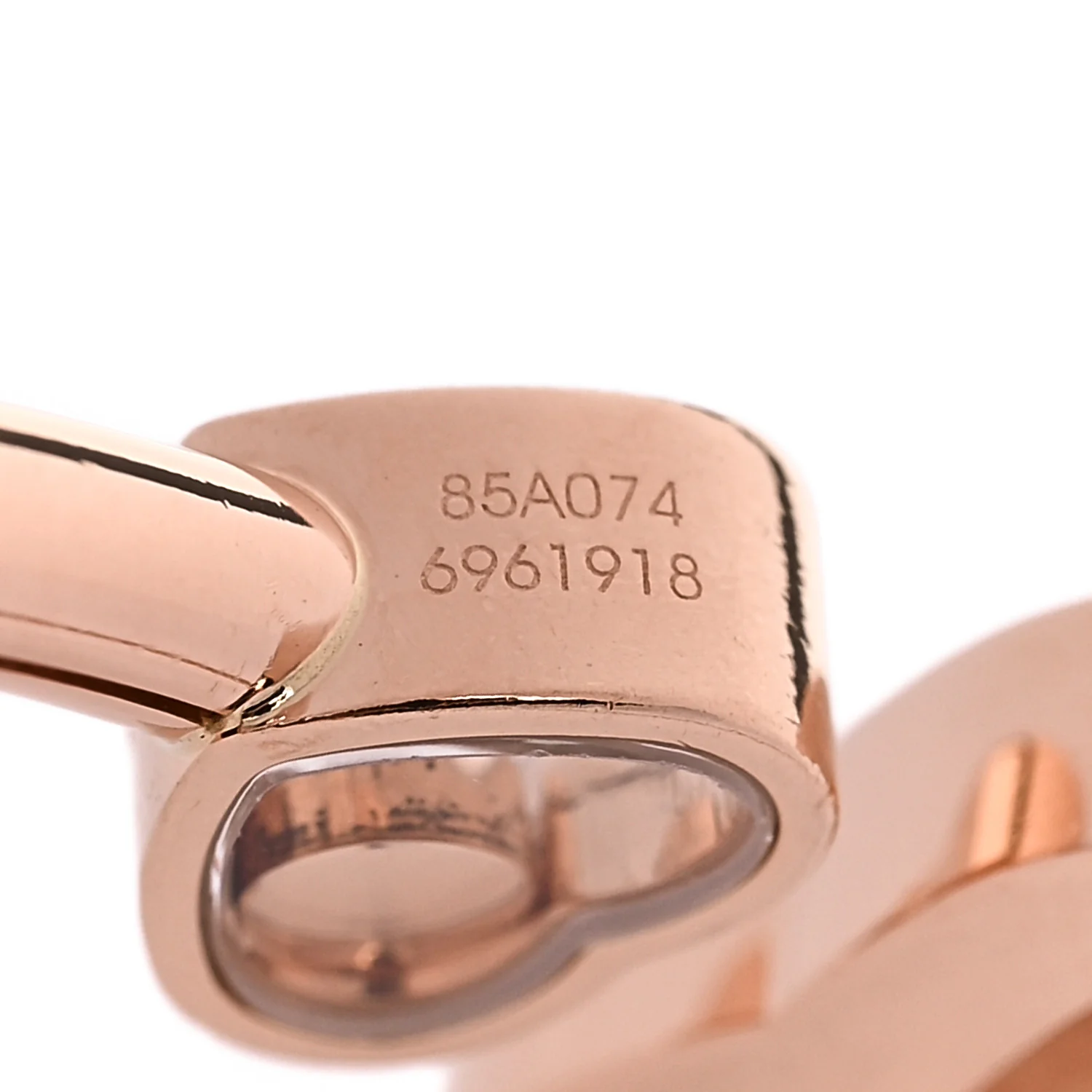 18K Rose Gold Diamond Pink Opal Happy Hearts Bangle Bracelet - Image 5