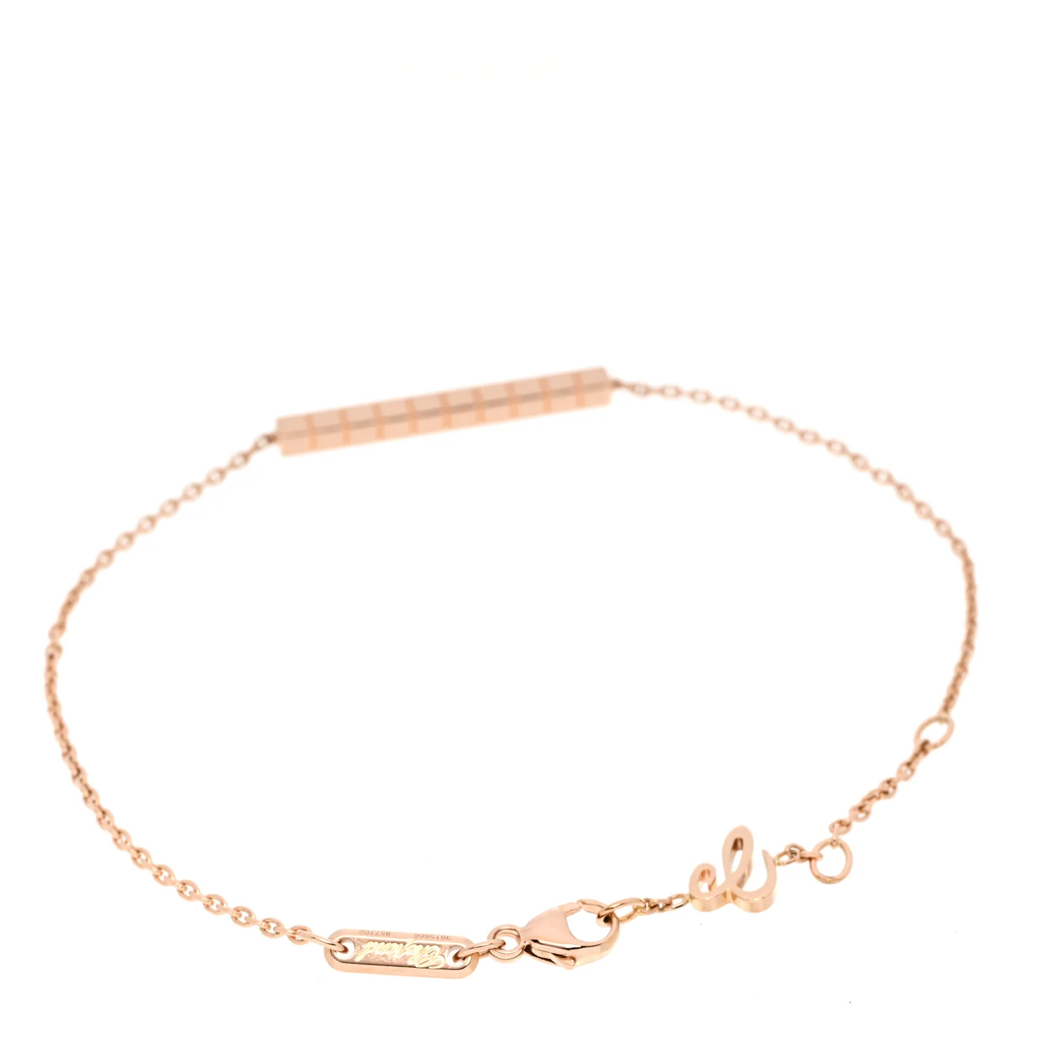 18K Rose Gold Ice Cube Station Bracelet - Image 2