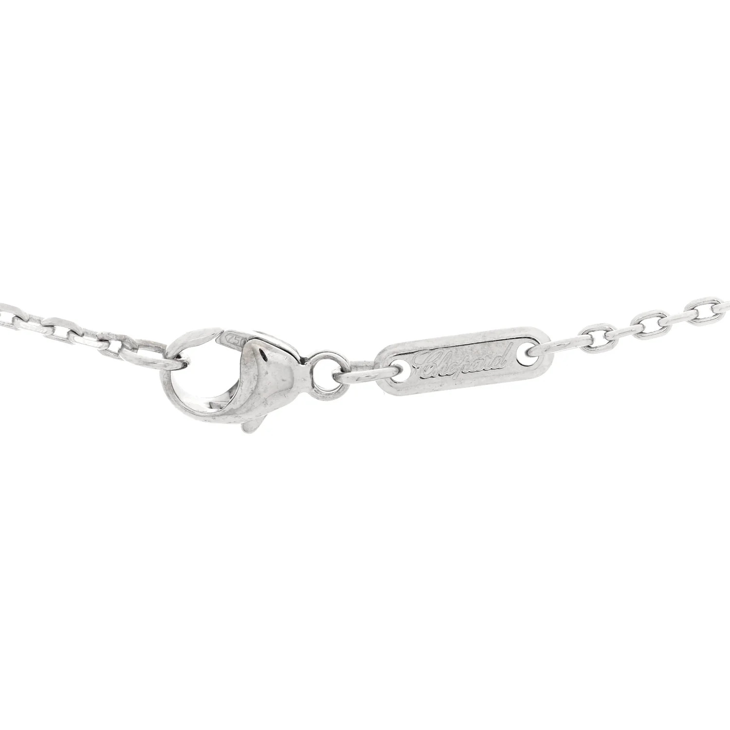 18K White Gold Happy Diamonds Icons Paved Heart Pendant Necklace - Image 4