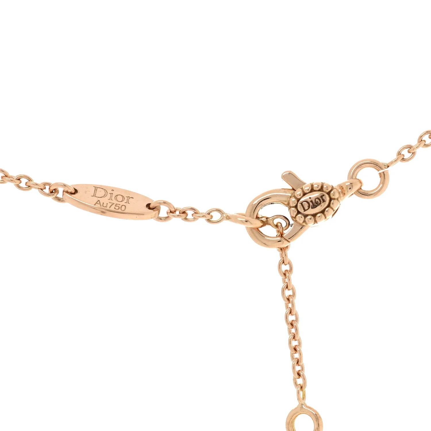 18K Rose Gold Diamond Black Onyx Rose Des Vents Necklace - Image 4