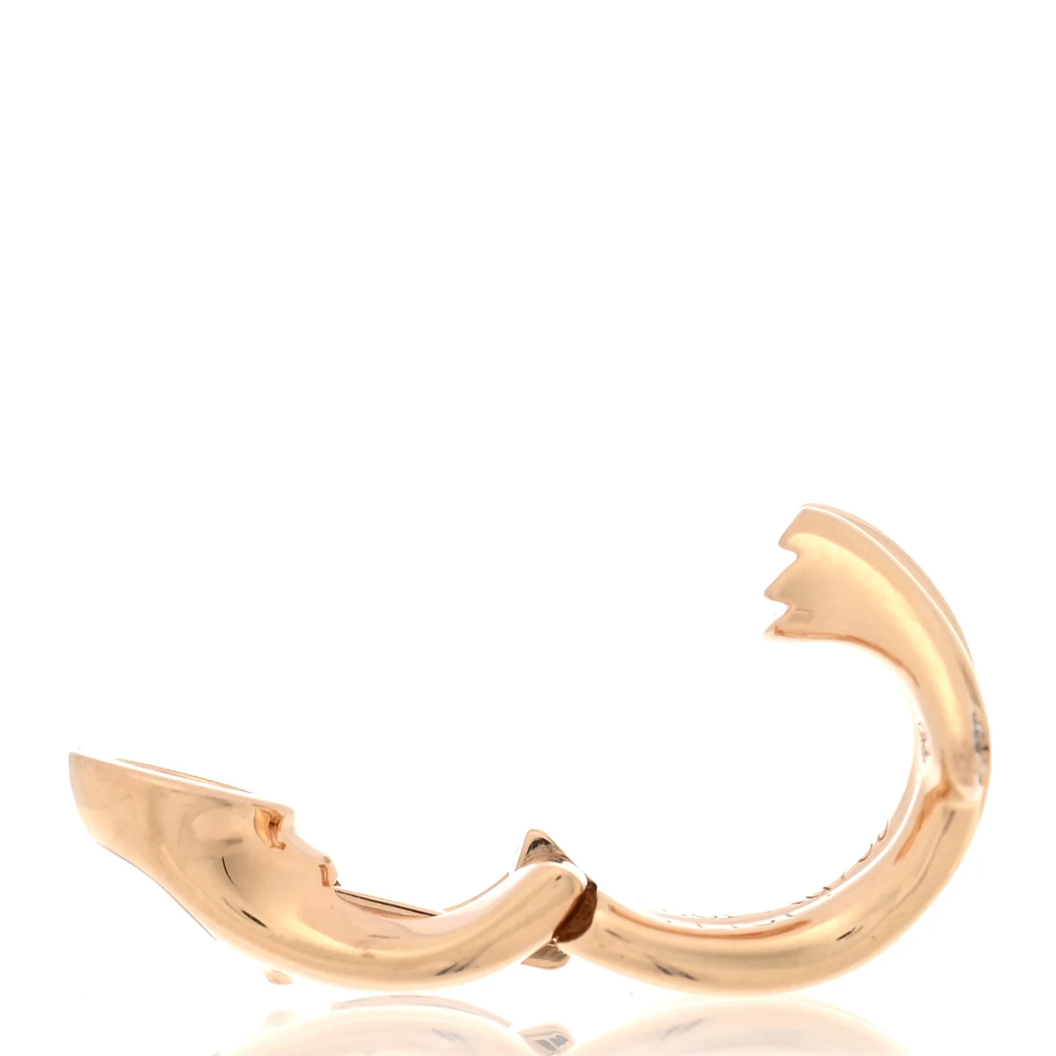 18K Rose Gold Diamond Bois de Rose Single Ear Cuff Earring - Image 3