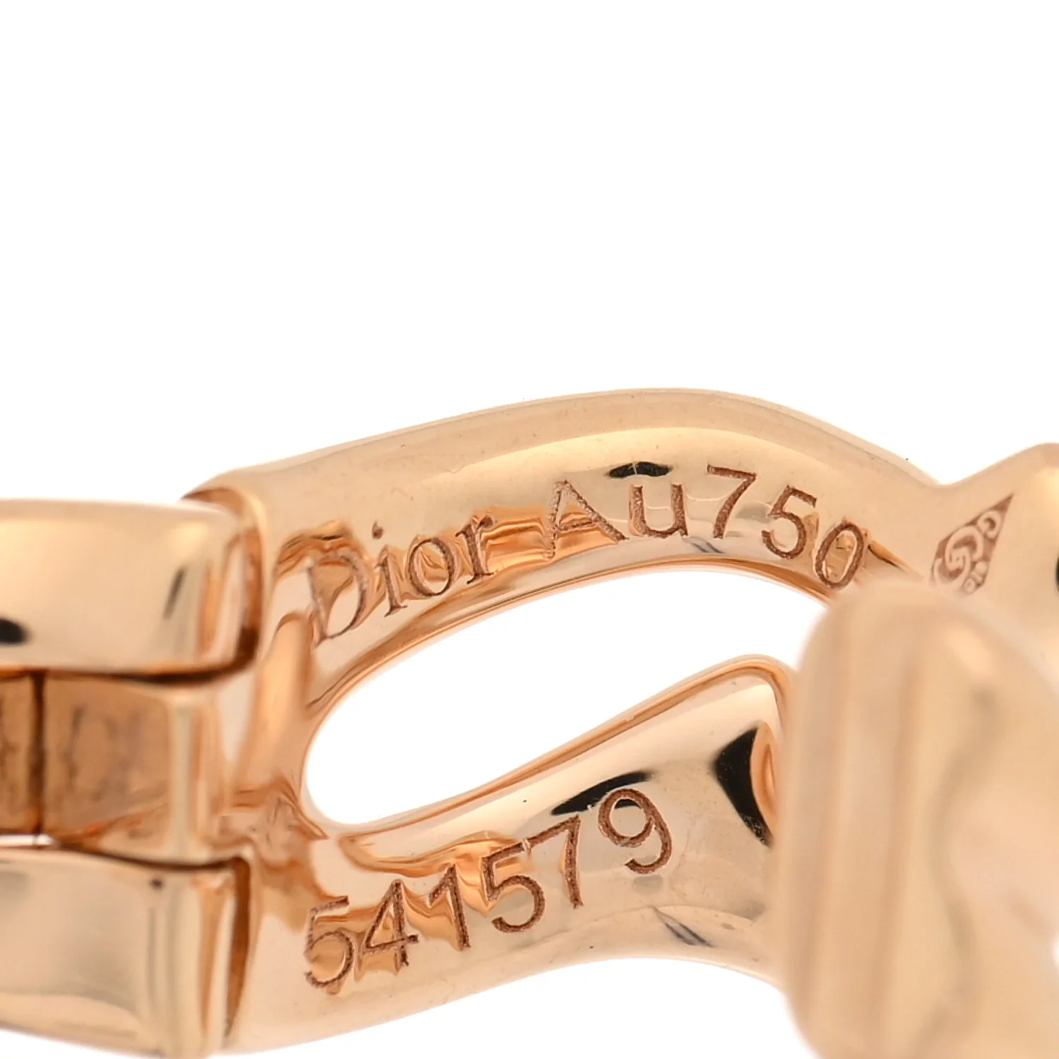 18K Rose Gold Diamond Bois de Rose Single Ear Cuff Earring - Image 4