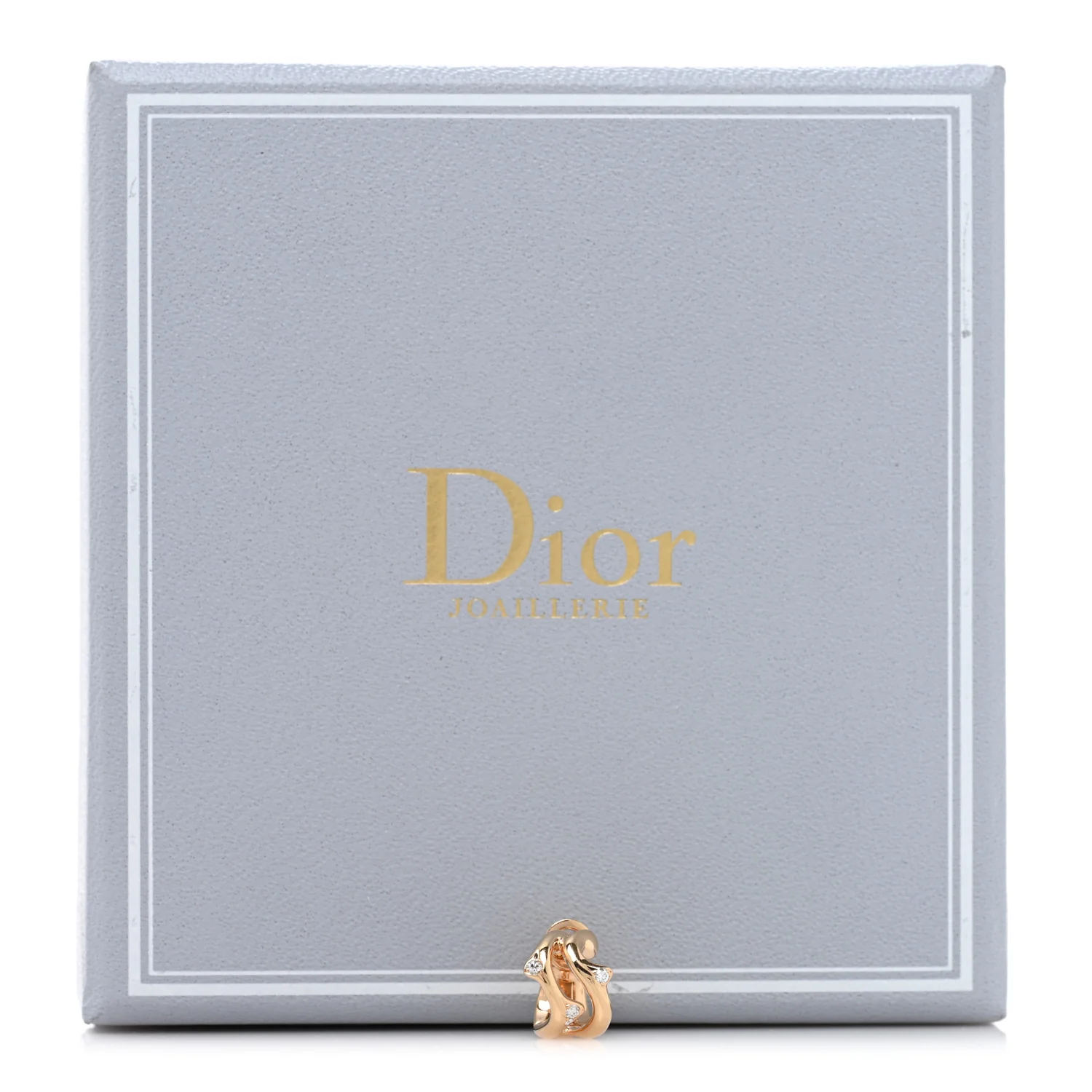 18K Rose Gold Diamond Bois de Rose Single Ear Cuff Earring - Image 5