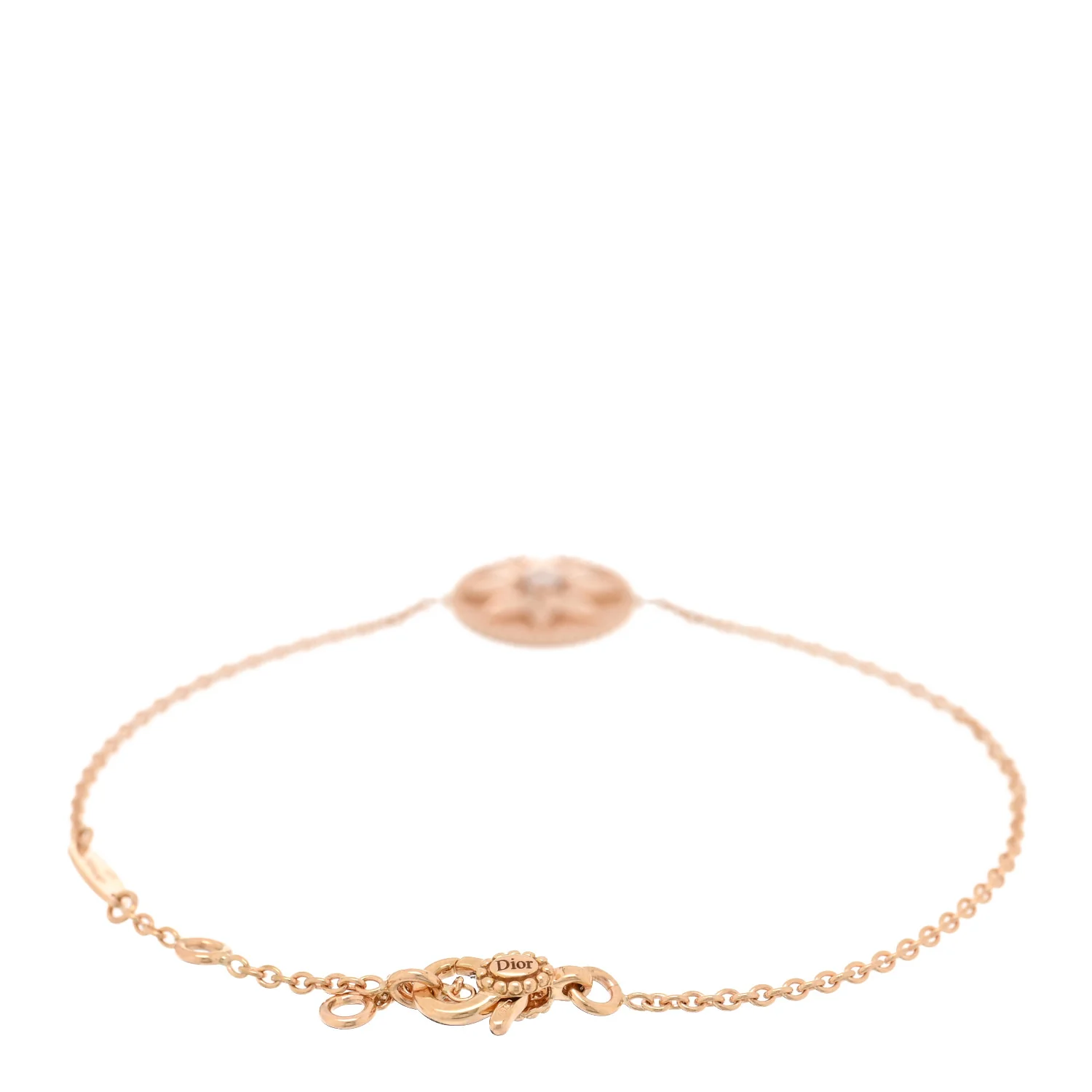 18K Rose Gold Diamond Pink Opal Rose Des Vents Bracelet - Image 2
