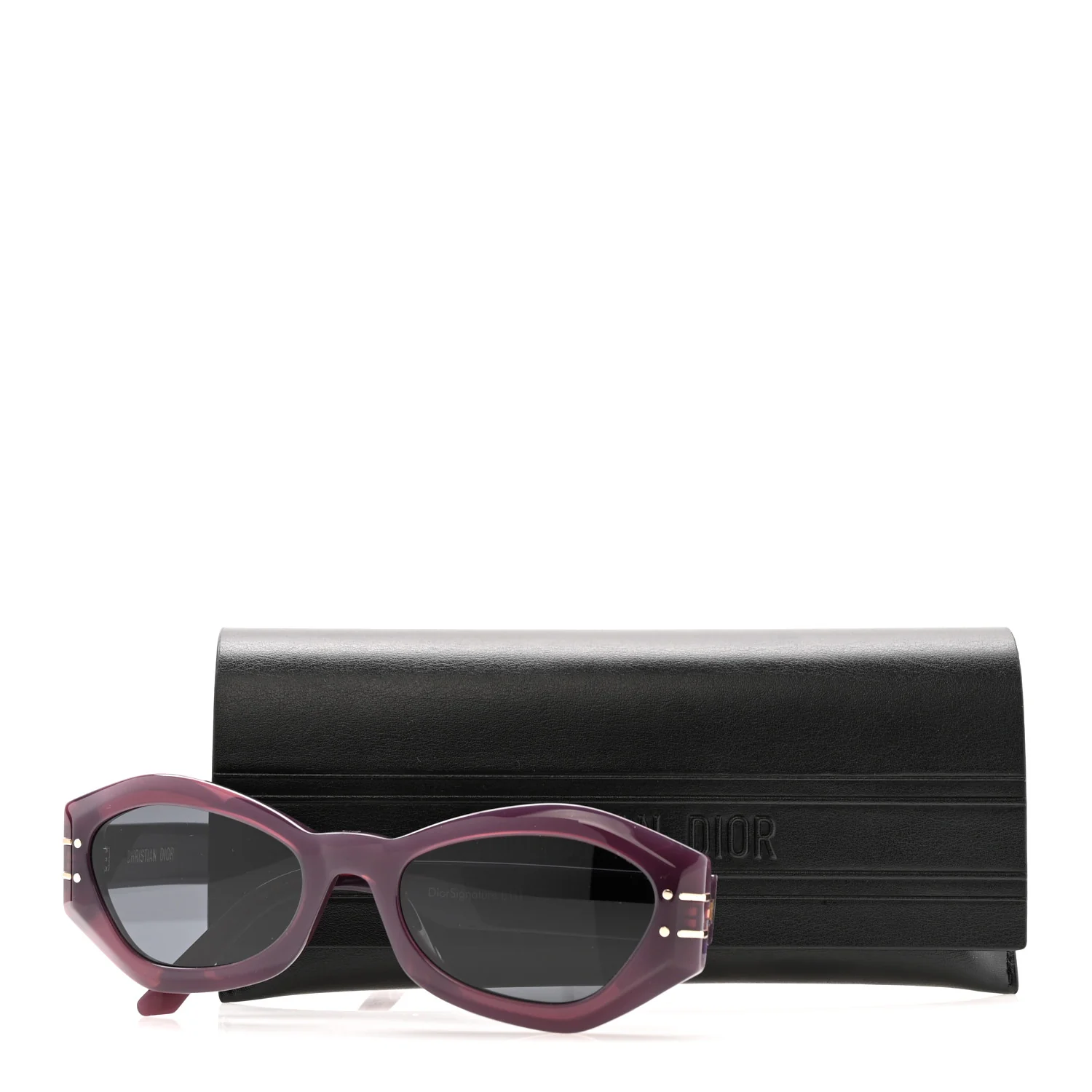 Acetate DiorSignature B1U Butterfly Sunglasses Purple - Image 7