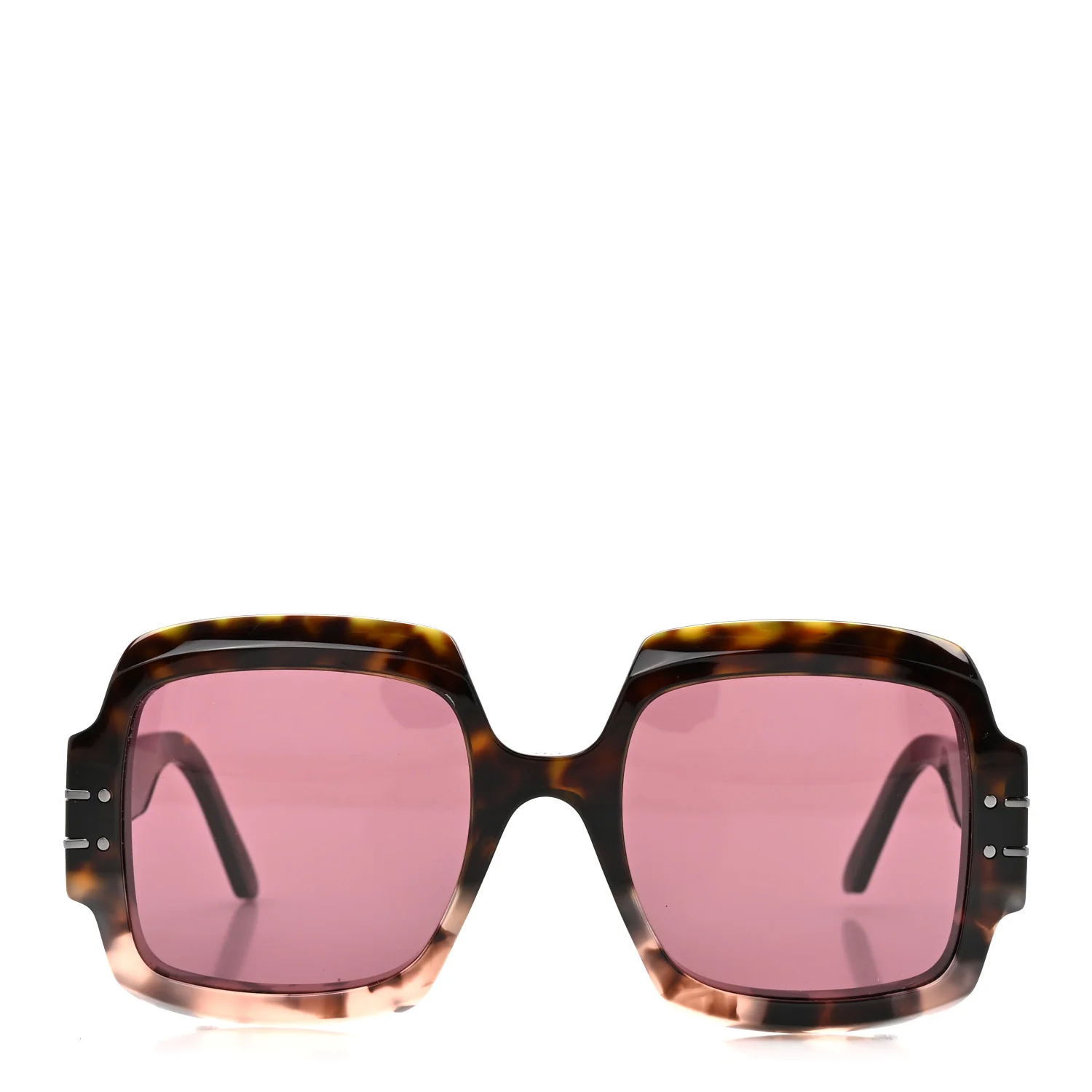 Acetate Diorsignature S1U Square Sunglasses Tortoise - Image 2