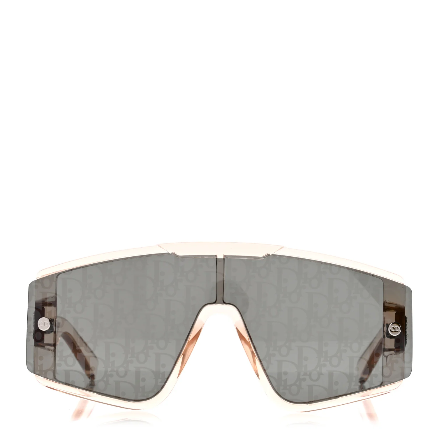 Acetate Diorxtrem MU Oblique Mask Sunglasses Crystal Rose Gold - Image 2