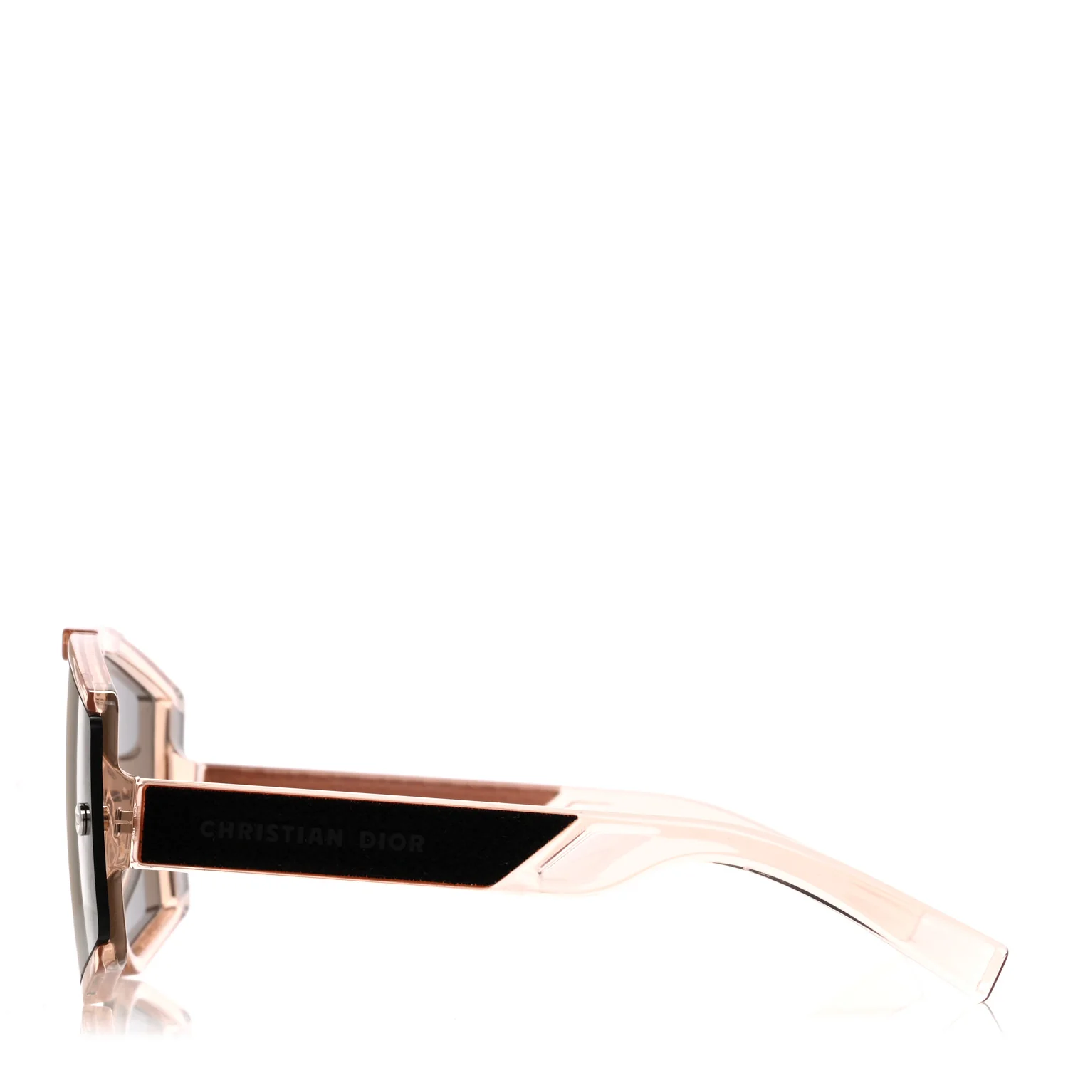 Acetate Diorxtrem MU Oblique Mask Sunglasses Crystal Rose Gold - Image 3