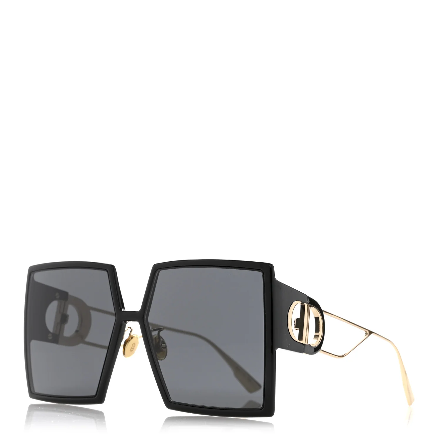 Acetate Square 30 Montaigne Sunglasses Black
