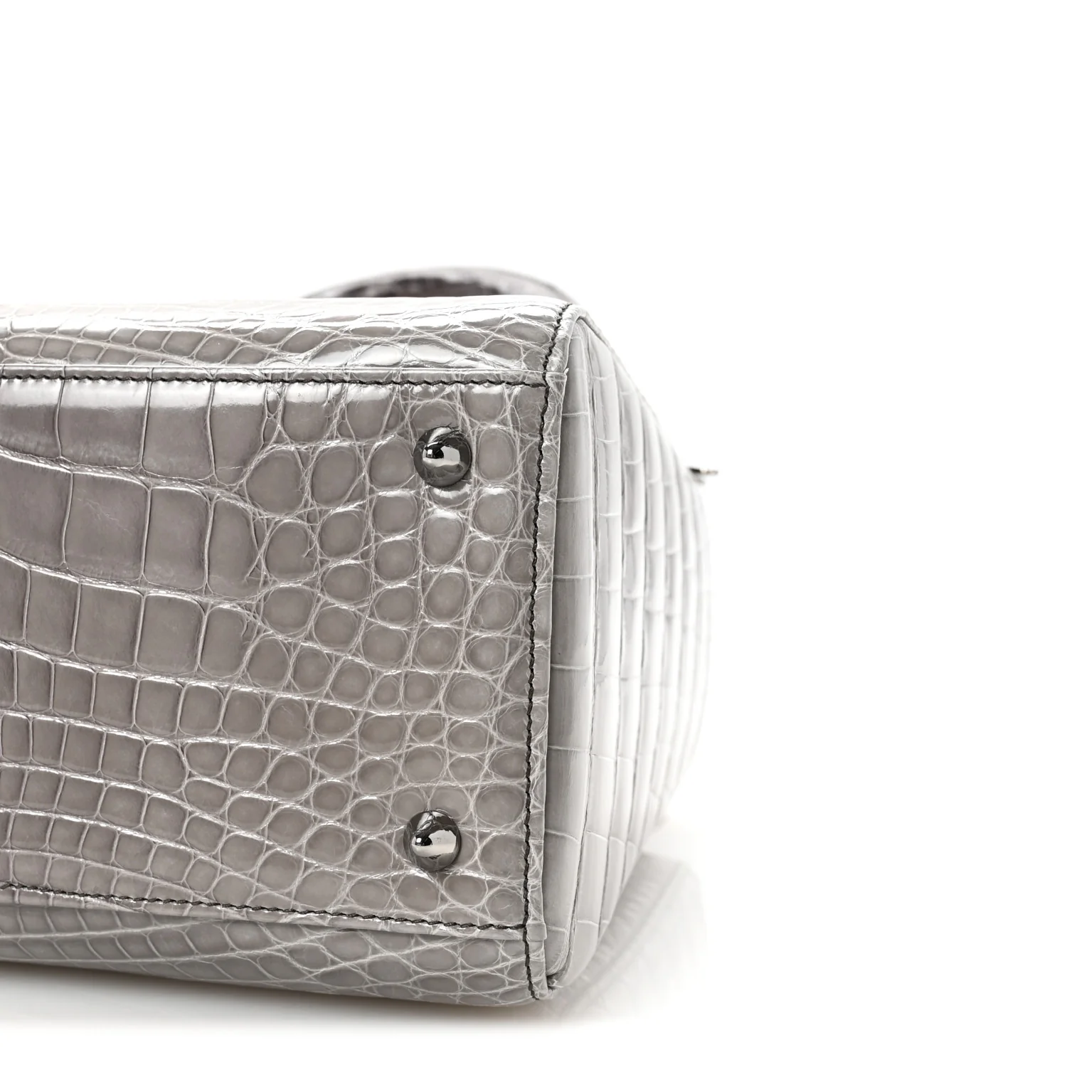 Alligator Medium Lady Dior Grey - Image 9