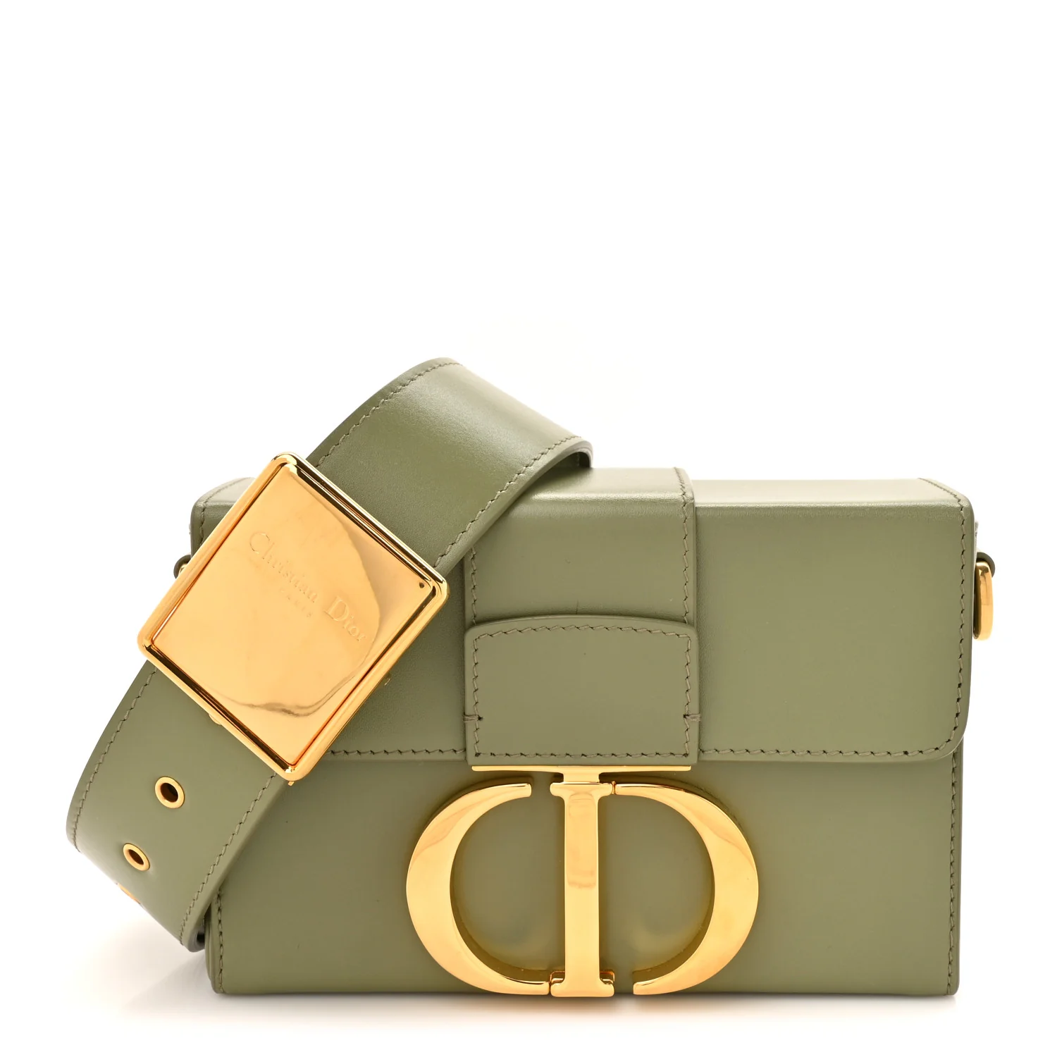 Box Calfskin 30 Montaigne Box Bag Mint Green